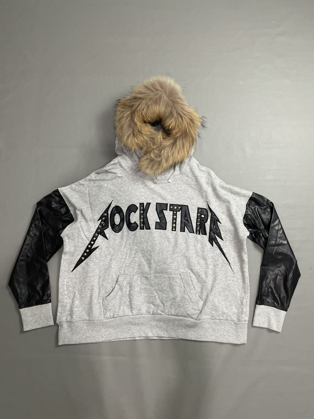 Japanese Brand Gladnews Studded Rockstar Fur Hoodie Size US M / EU 48-50 / 2 - 1 Thumbnail