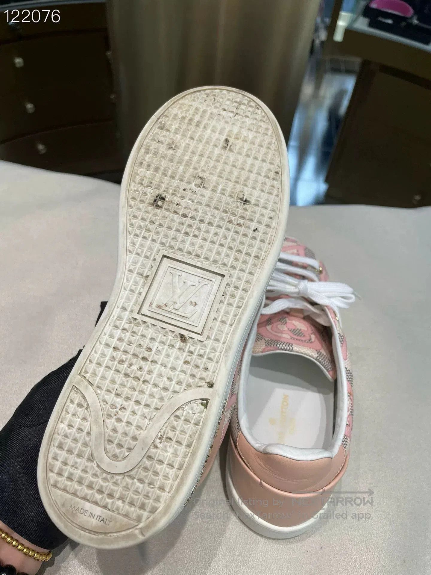 Louis Vuitton LV 080636C01 White Plaid Limited Flats. Size US 4 / IT 34 - 5 Thumbnail