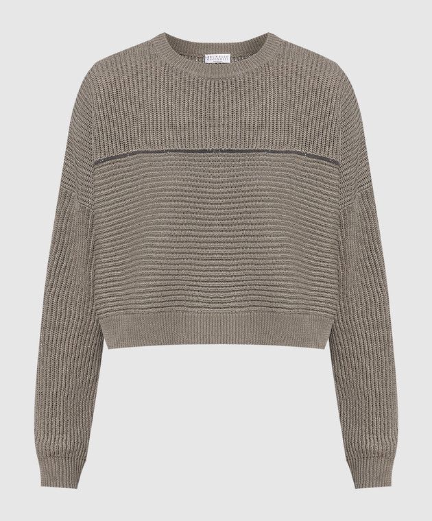 Brunello Cucinelli o1y0825 Crewneck Sweater in Military Green Size M / US 6-8 / IT 42-44 - 1 Thumbnail