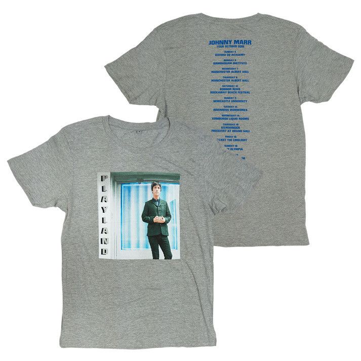 Band Tees johnny marr the smiths Playland World Tour Grey t-shirt tee Size US M / EU 48-50 / 2 - 12 Thumbnail