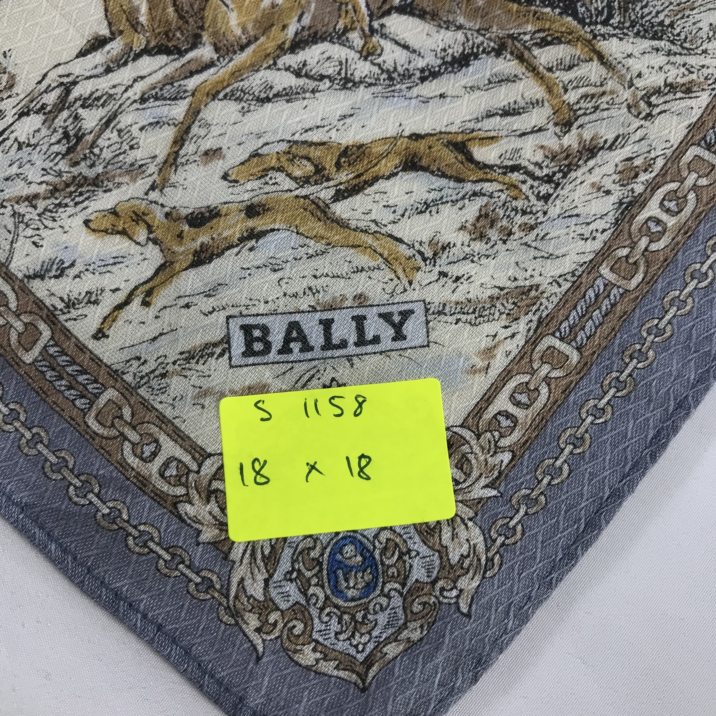 Bally × Vintage Bally Bandana / Handkerchief / Neckerchief - S1158 Size ONE SIZE - 5 Thumbnail