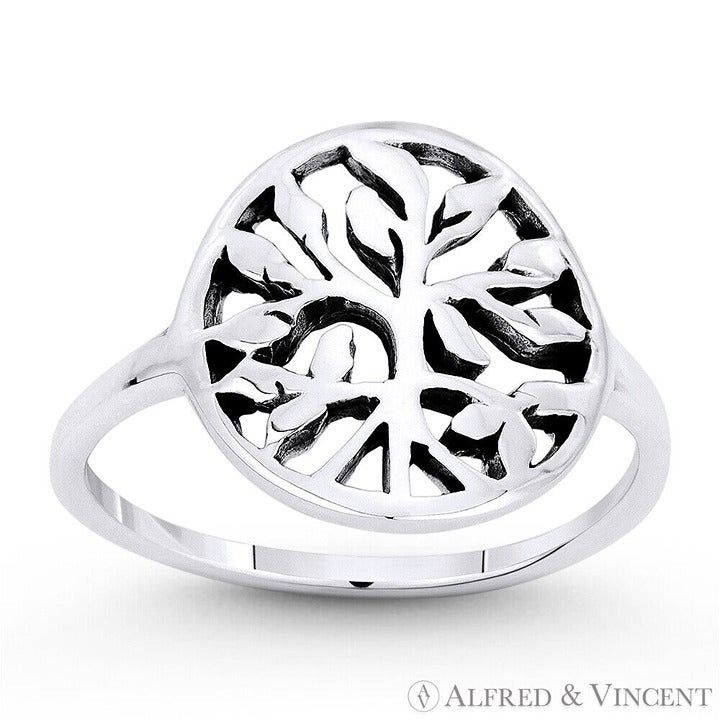 Other Tree w/ Filigree Vine & Leaf Circle Charm Ring Size 8 Size ONE SIZE - 1 Preview