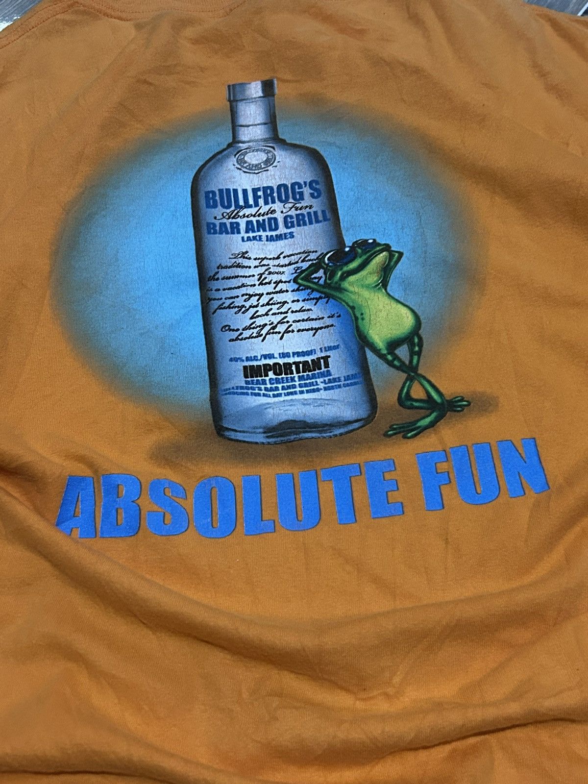 Anime 90s Anvil BULLFROG'S "Absolute Fun" Bar and Grill Size US XL / EU 56 / 4 - 5 Thumbnail