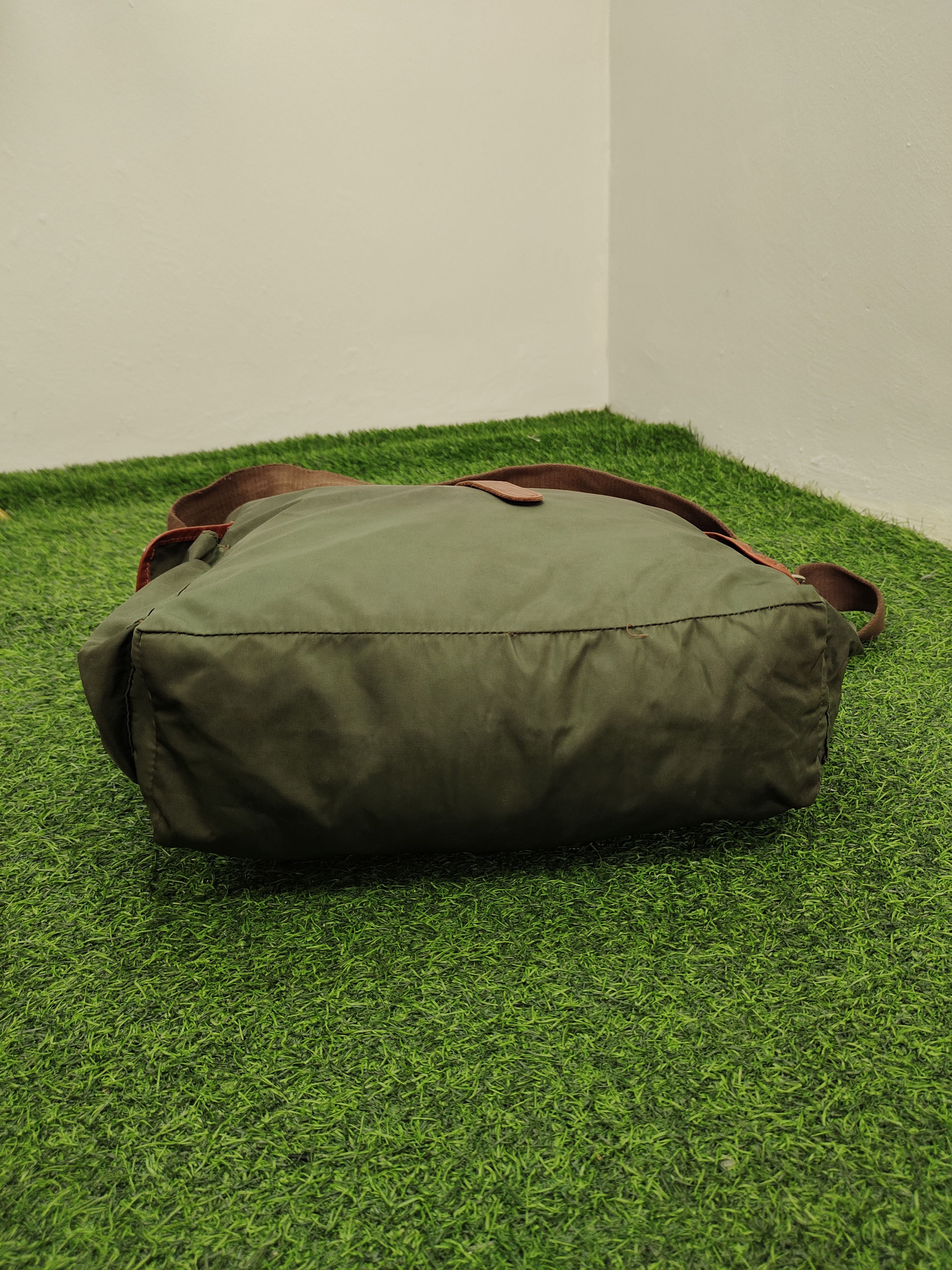 Hysteric Glamour Vintage Orobianco Olive Green Nylon Leather Trim Sling Bag Size ONE SIZE - 11 Thumbnail