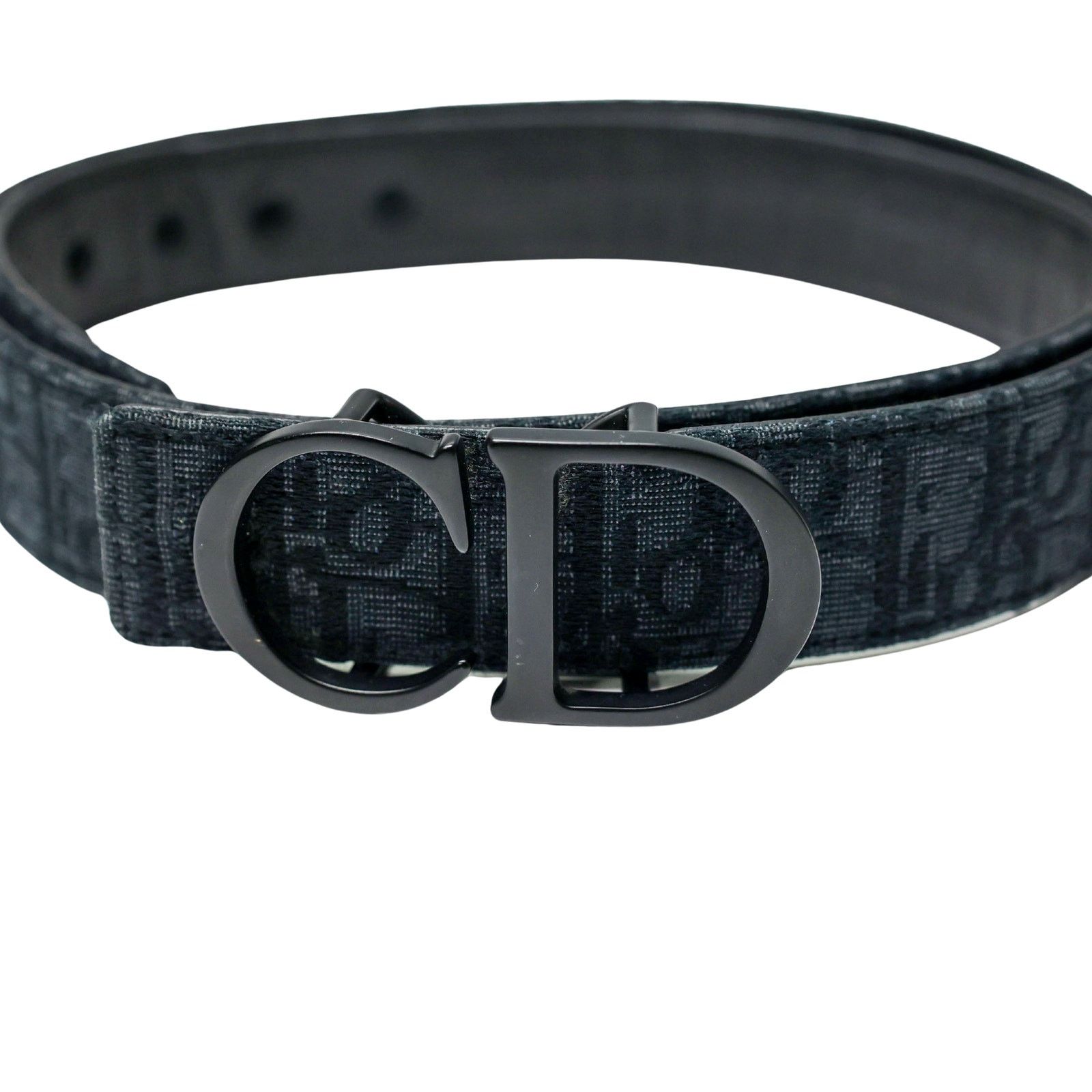 Dior Dior Belt Reversible Oblique Jacquard Navy Black with Buckle Size 36 - 3 Thumbnail