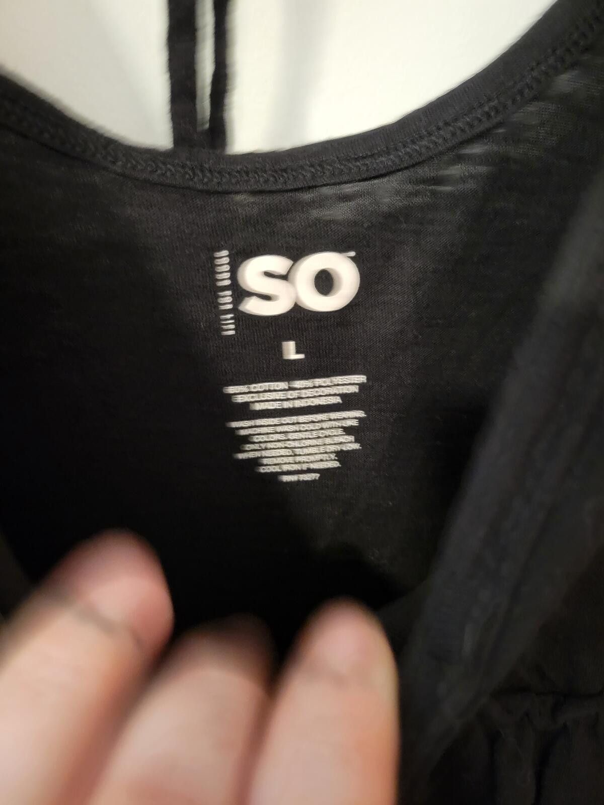 Anti Social Social Club SO Black Short Sleeve Peplum Top w Tie Detail Size Large Size L / US 10 / IT 46 - 3 Thumbnail