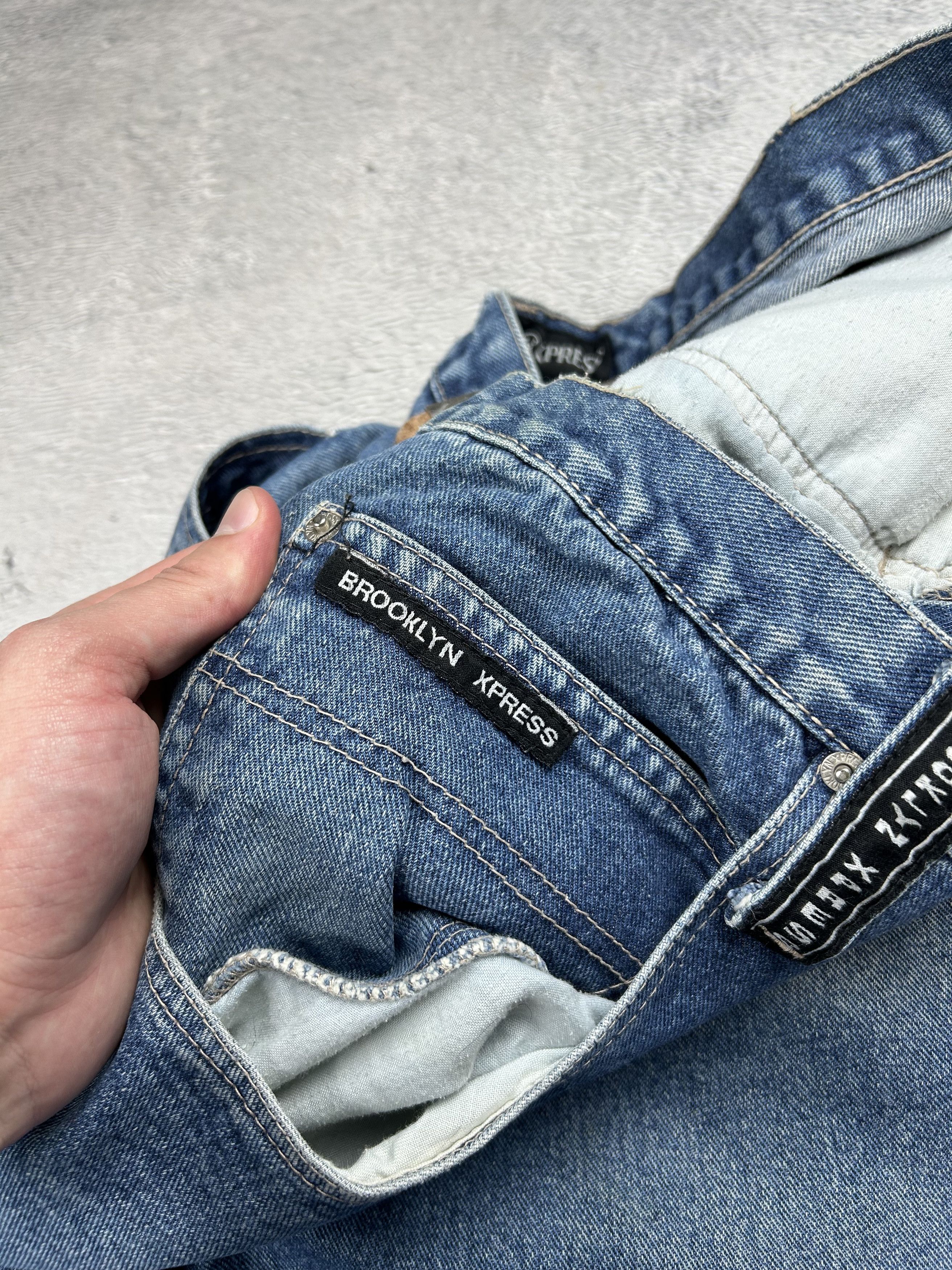 JNCO × Japanese Brand × Vintage Brooklyn Xpress Vintage carpenter jeans Baggy Work wear Rap Size US 36 / EU 52 - 13 Thumbnail