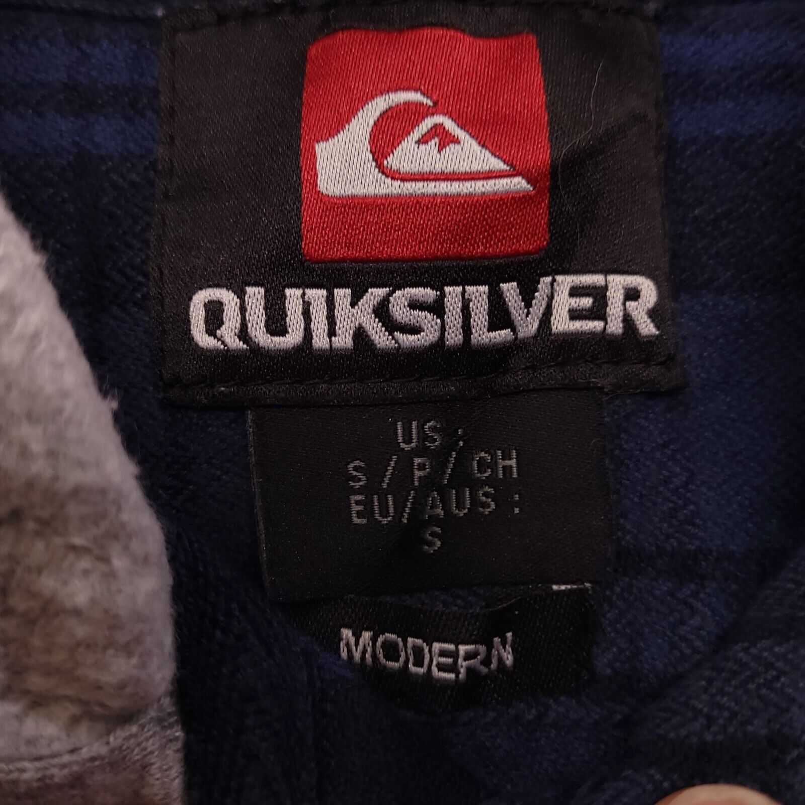 Quiksilver Quicksilver Casual Button Up Hoodie Mens Size S Blue Plaid Size US S / EU 44-46 / 1 - 3 Thumbnail