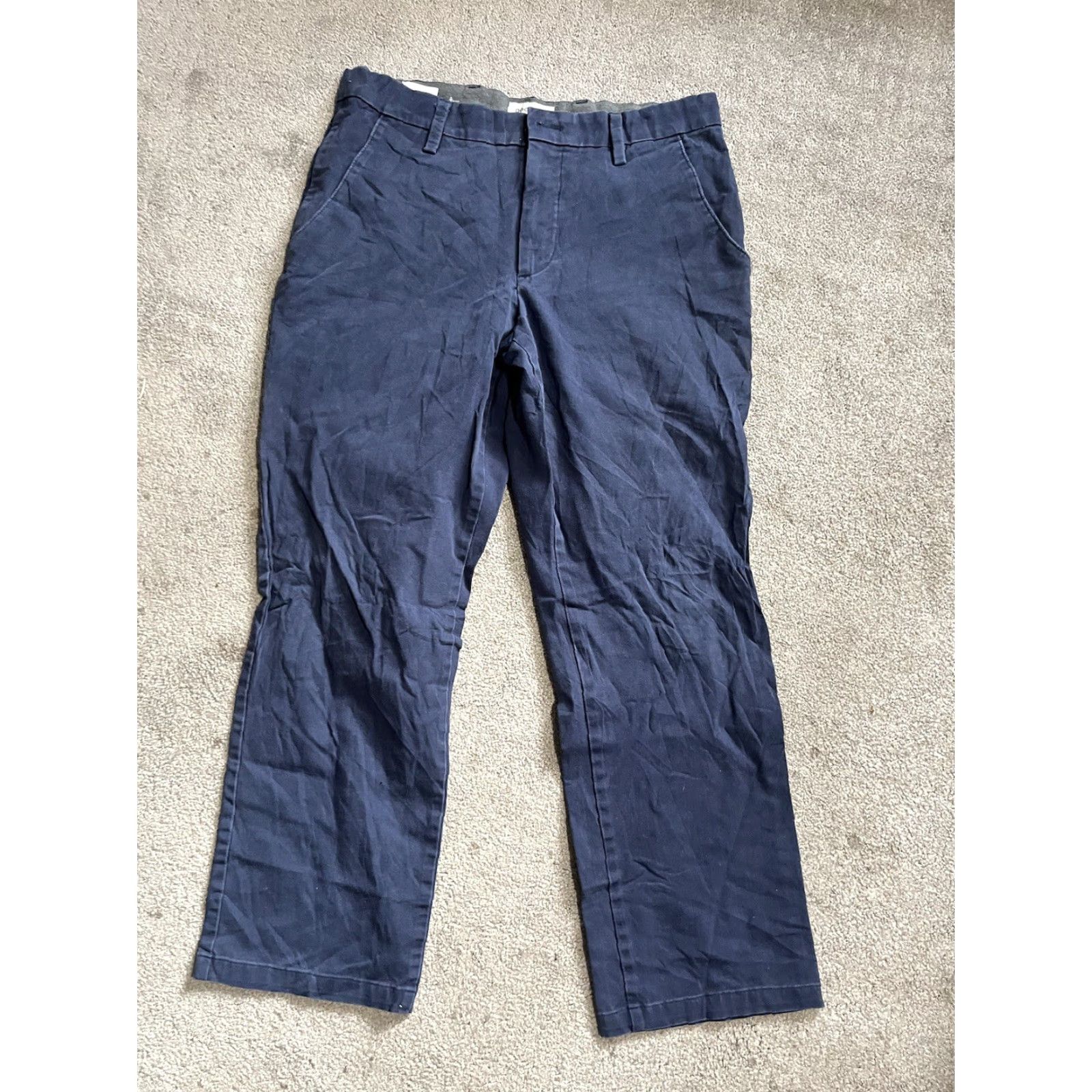 Dockers DOCKERS Flat Front Straight Fit Mens Pants 32x27 Blue Chino Size US 32 / EU 48 - 2 Thumbnail