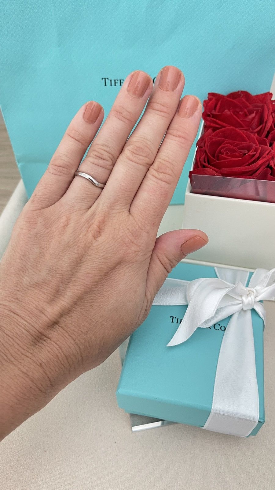 Tiffany & Co. Tiffany & Co. Elsa Peretti Wedding Ring Pl 4.5 NEW $1,150 Size ONE SIZE - 1 Thumbnail