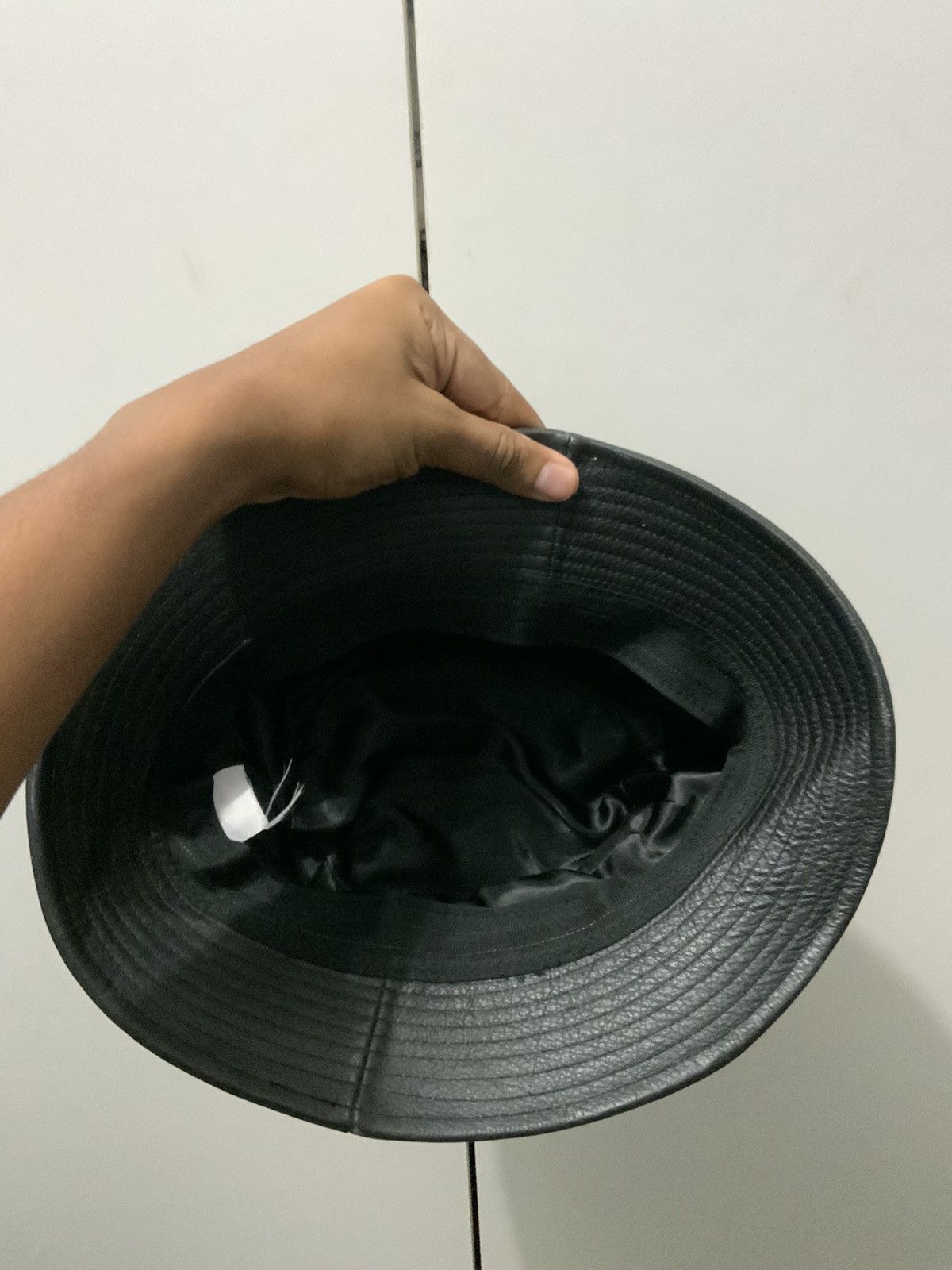 Hat Club Genuine Leather Black Hat Size ONE SIZE - 7 Thumbnail