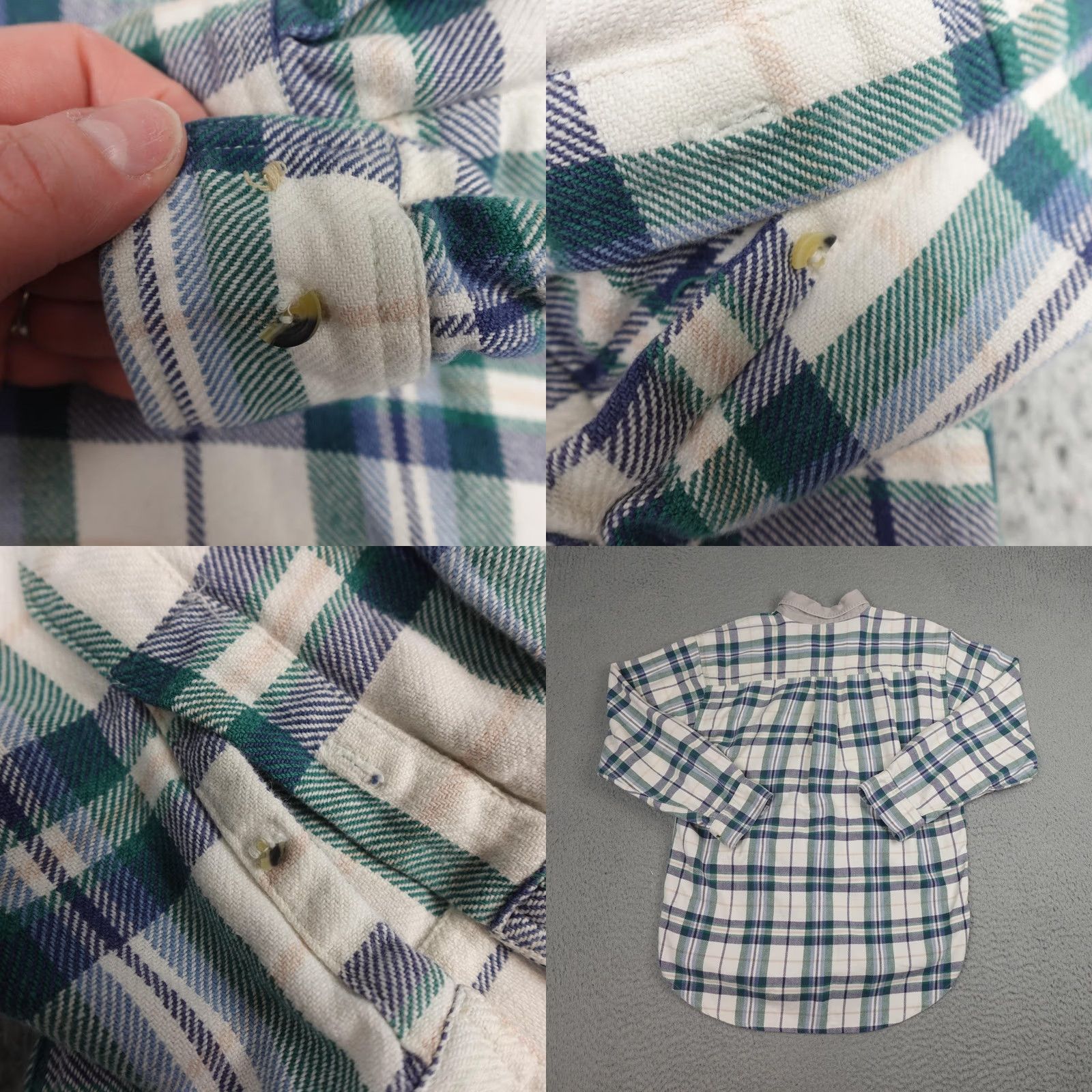Disney VINTAGE Disney Mickey Mouse Shirt Mens Medium Green Plaid Flannel Football 90s Size US M / EU 48-50 / 2 - 8 Thumbnail