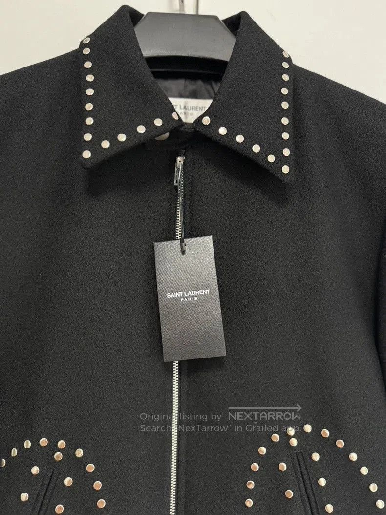 Saint Laurent Paris Saint Laurent Studded Collar Wool Jacket. Size US M / EU 48-50 / 2 - 4 Thumbnail