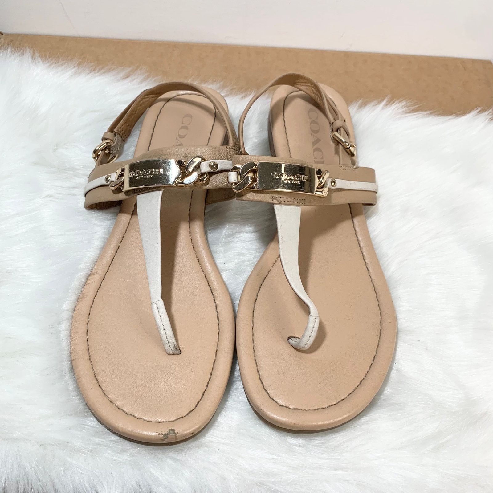 COACH Addison Leather Sandals cheapest Size 7