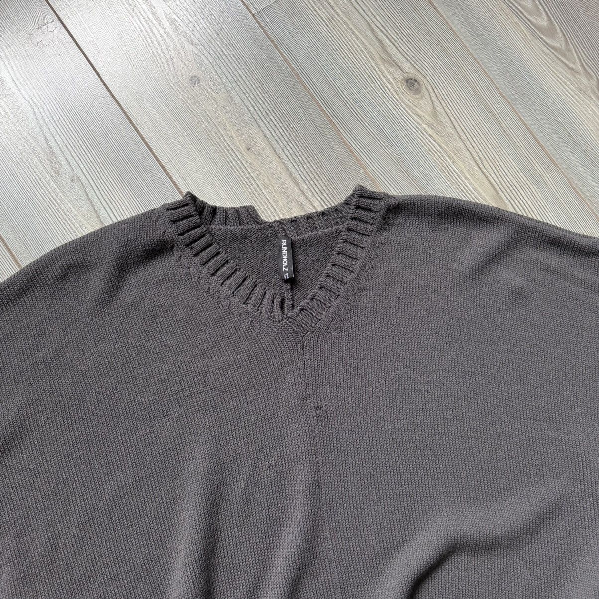 Rundholz Rundholz Avantgarde Crepe Wool Oversized V Neck Sweater Size ONE SIZE - 10 Thumbnail