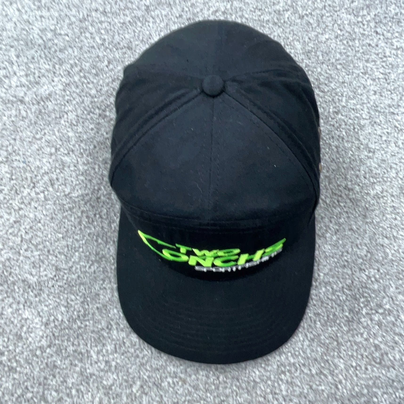 Vintage Vintage Richardson Black Baseball Cap Hat – Cotton Twill, Adjustable Strap Back, Fish Theme, Men’s One Size, 90s Y2K Sport Conchs Size ONE SIZE - 4 Thumbnail