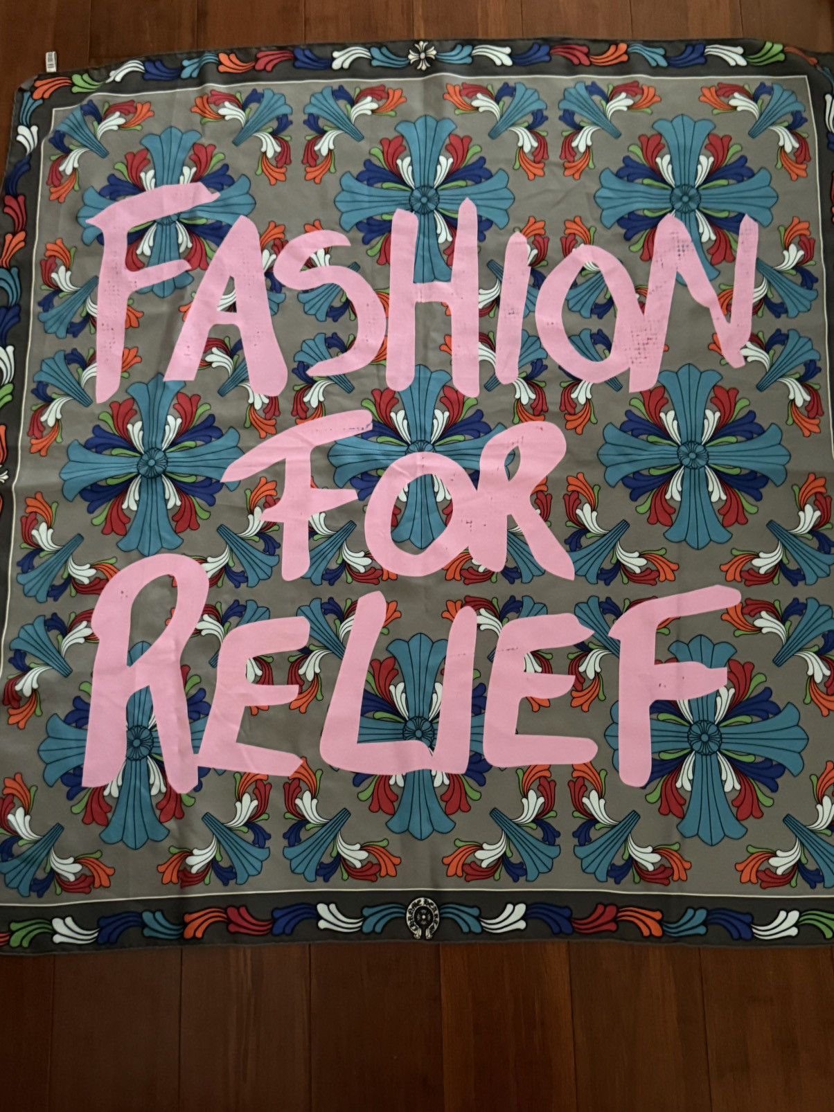 Chrome Hearts Fashion For Relief 2019 Silk Ceiling Scarf Size ONE SIZE - 2 Thumbnail