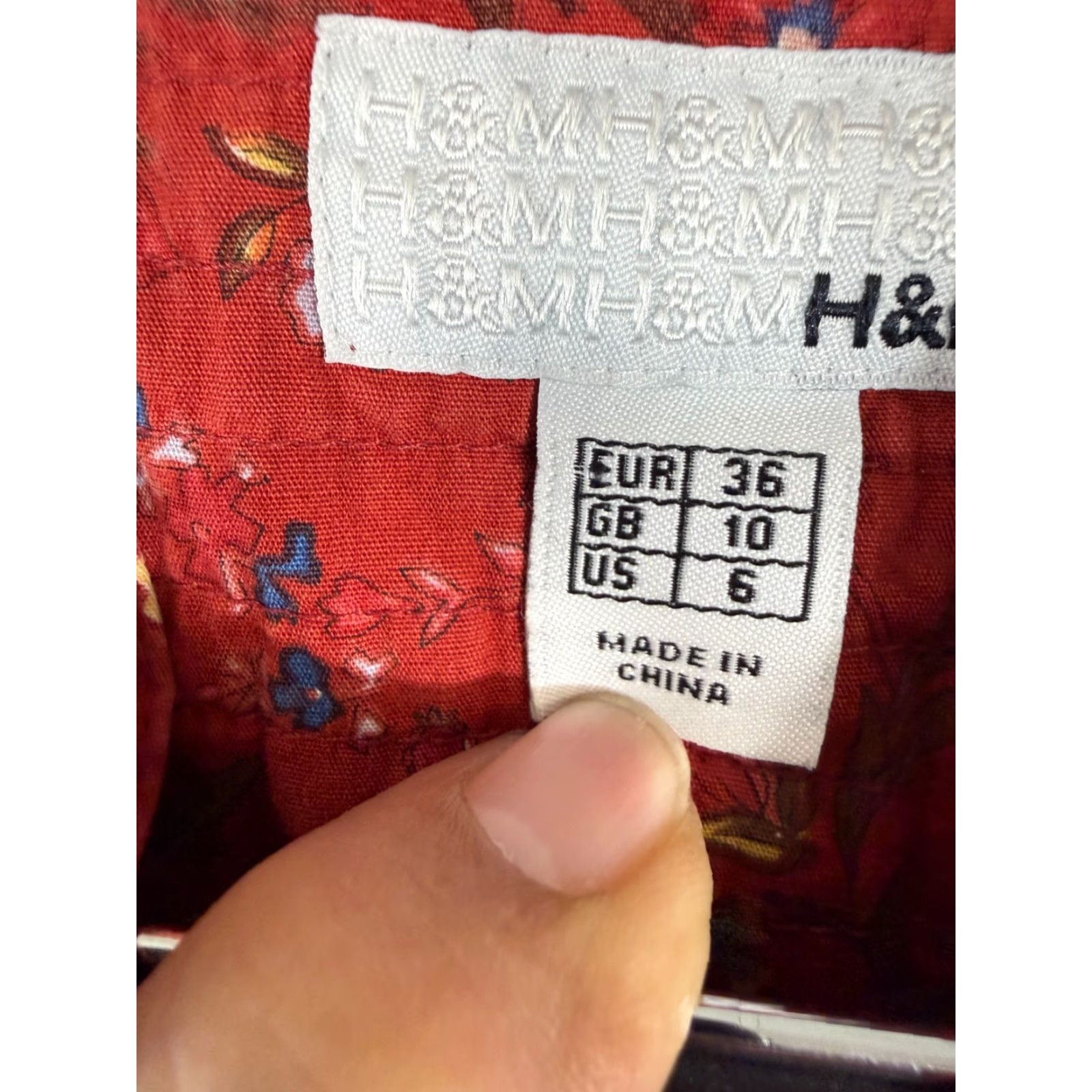 H&M H&M Jacket Womens 6 Blue Denim Floral Quilted Trim Boho Festival Hippie Peplum Open Front NWT Jacket Size M / US 6-8 / IT 42-44 - 6 Thumbnail