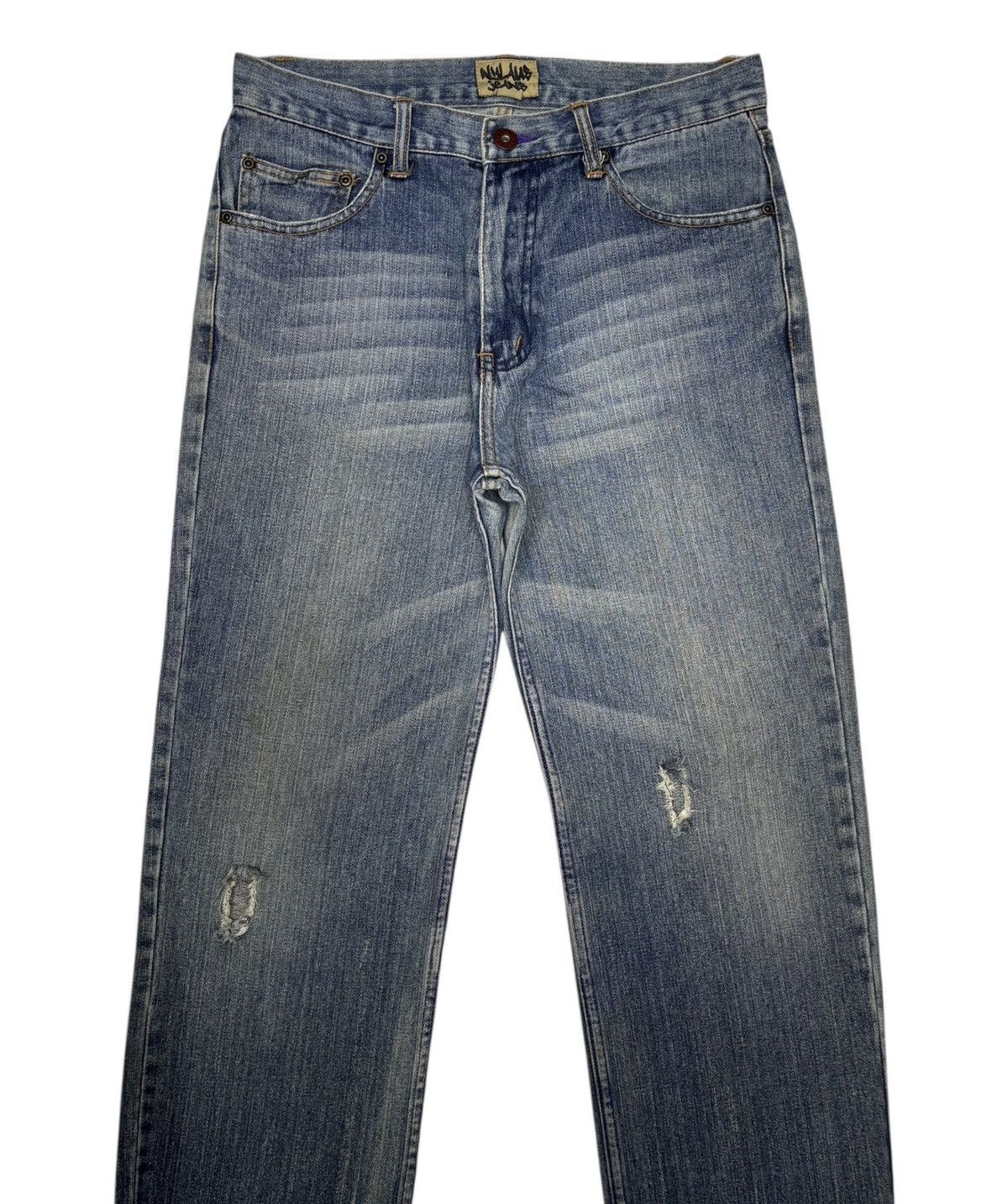 Hysteric Glamour NYLAUS CLOTHING LOOSE FIT DISTRESSED DENIM JEANS Size US 32 / EU 48 - 3 Thumbnail