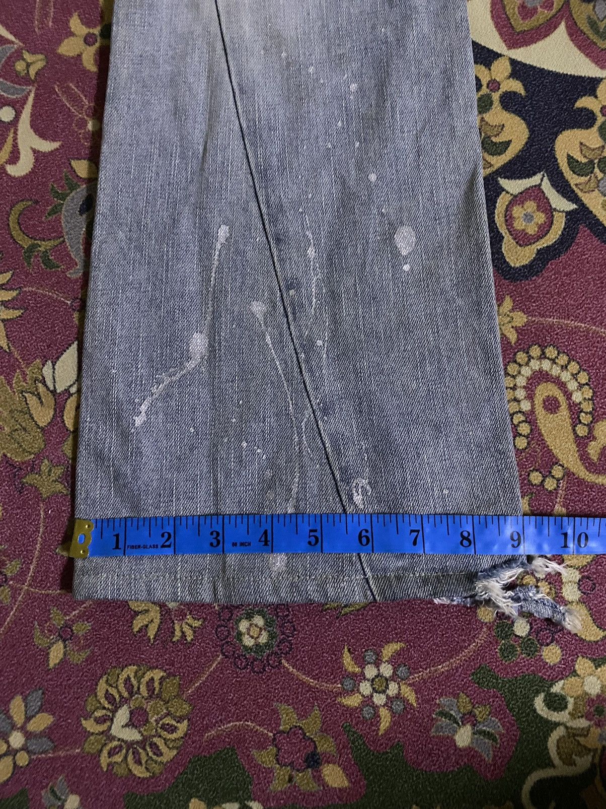 Tornado Mart Vintage TORNADO MART Super Flare Distressed Paint Design Size US 31 - 25 Thumbnail