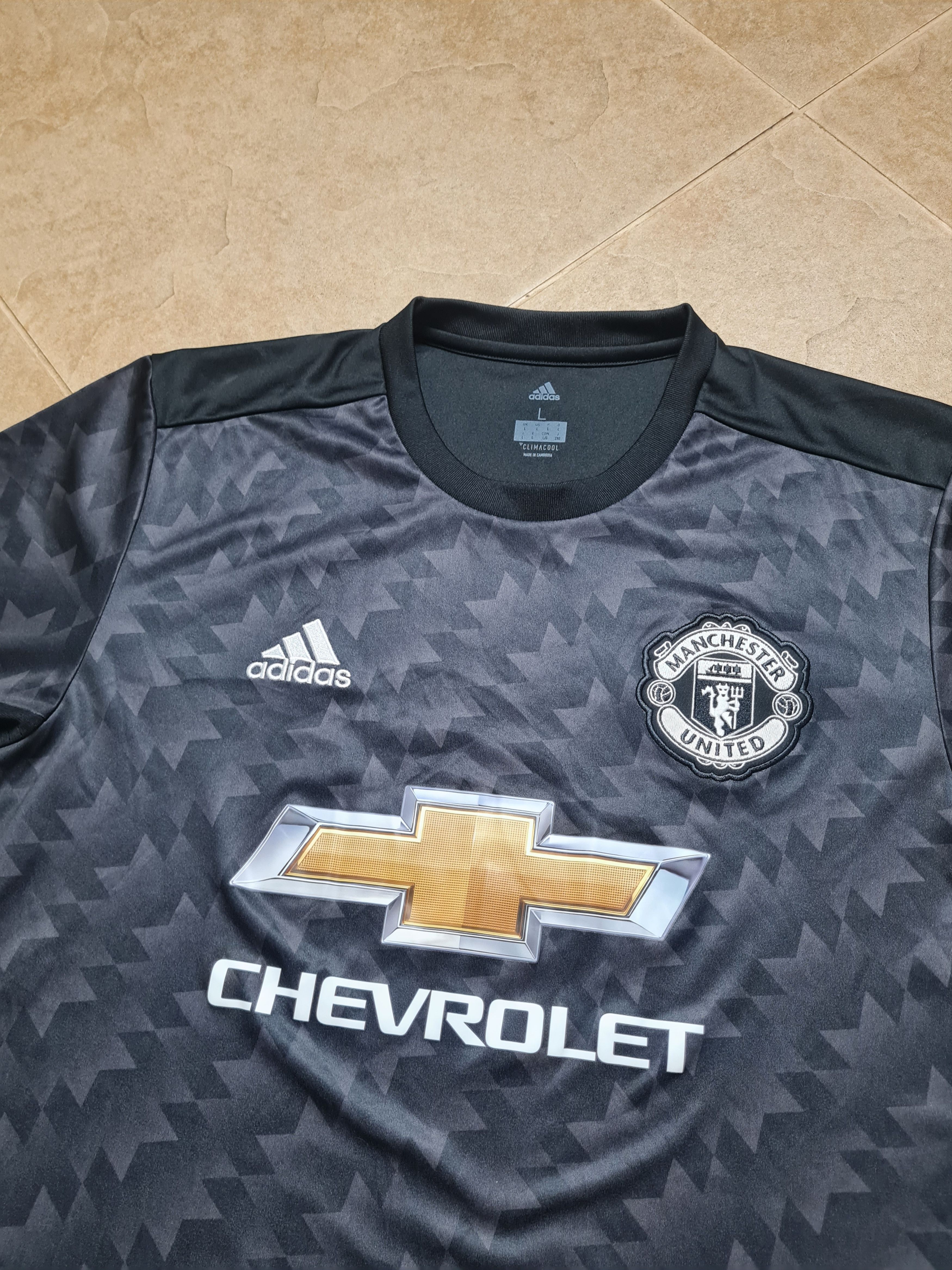 Adidas Jersey Manchester United Adidas Black 2017-18 Soccer Shirt L Size US L / EU 52-54 / 3 - 16 Thumbnail