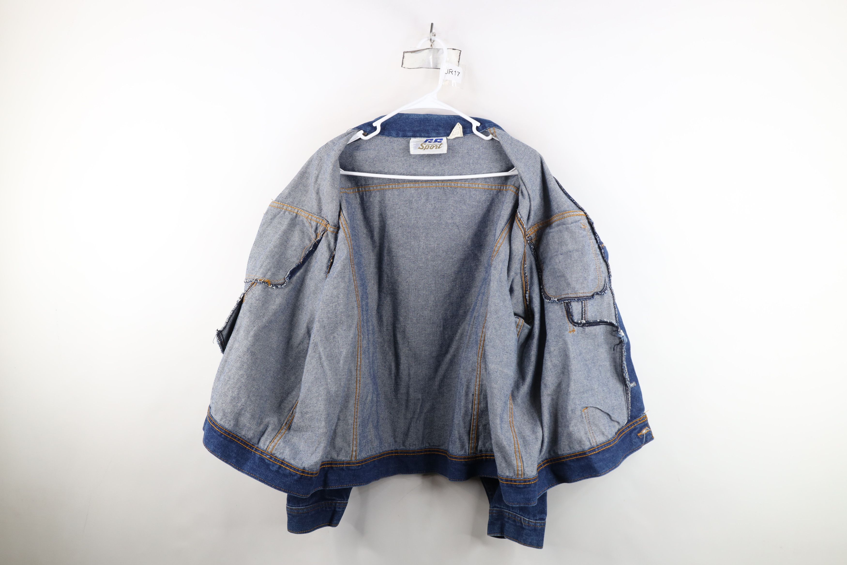 Vintage Vintage 90s Streetwear Denim Jean Trucker Jacket Blue Cotton Size US XXL / EU 58 / 5 - 10 Thumbnail