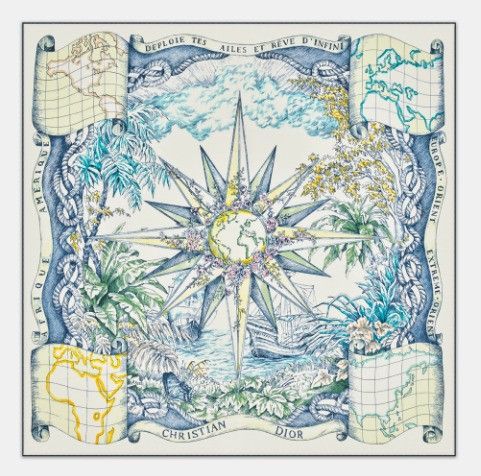 Dior o1w1db11024 Size: OS / Reve D'Infini Square Scarf Size ONE SIZE - 2 Thumbnail