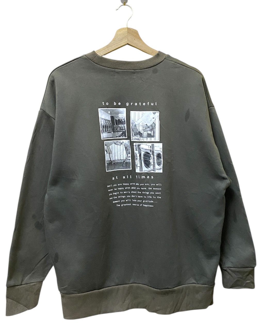 MOUSSY Azul By Moussy Sweatshirt Crewneck Green Size US M / EU 48-50 / 2 - 2 Thumbnail