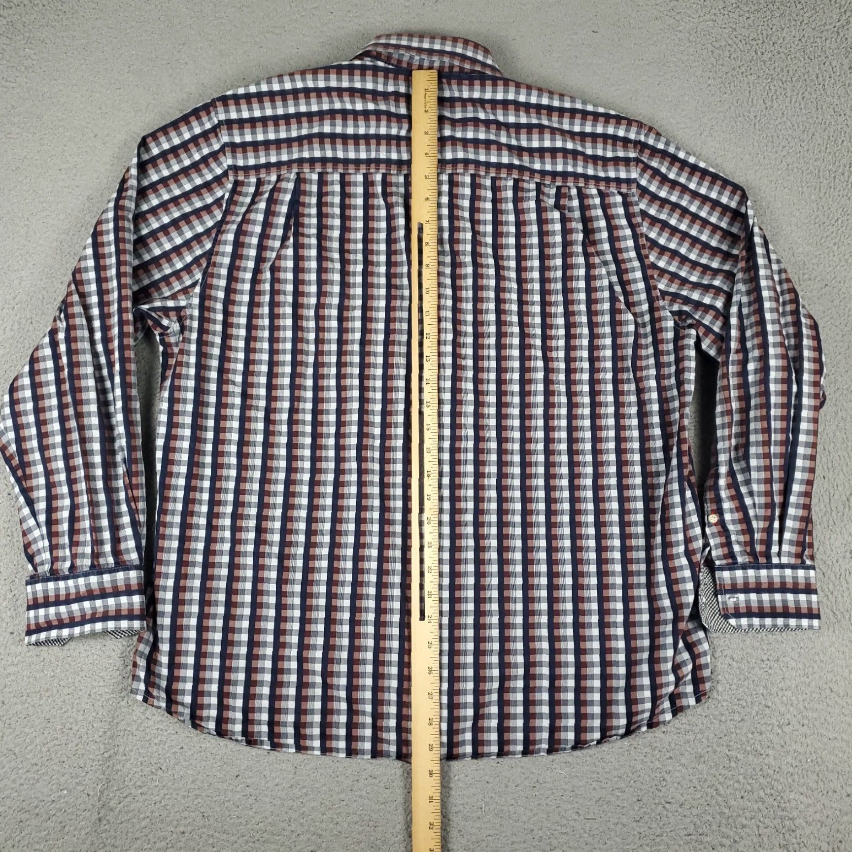 Tommy Bahama TOMMY BAHAMA Blue Plaid Button Up Shirt Mens XL Long Sleeve Cotton Size US XL / EU 56 / 4 - 3 Thumbnail