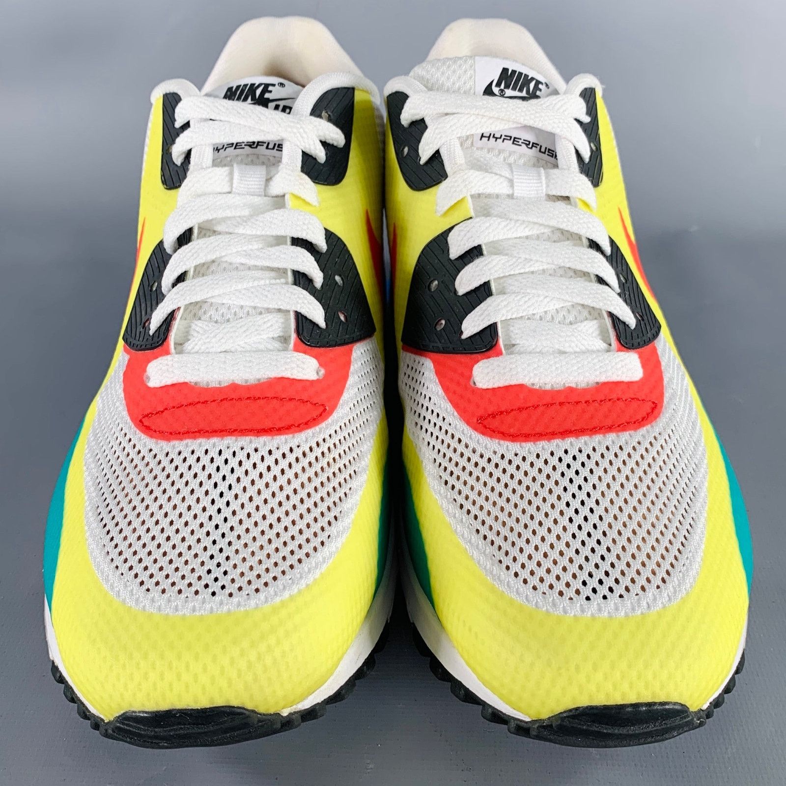 Nike White Multi Color Color Block Mesh Lace-Up Sneakers Size US 10.5 / EU 43-44 - 4 Thumbnail
