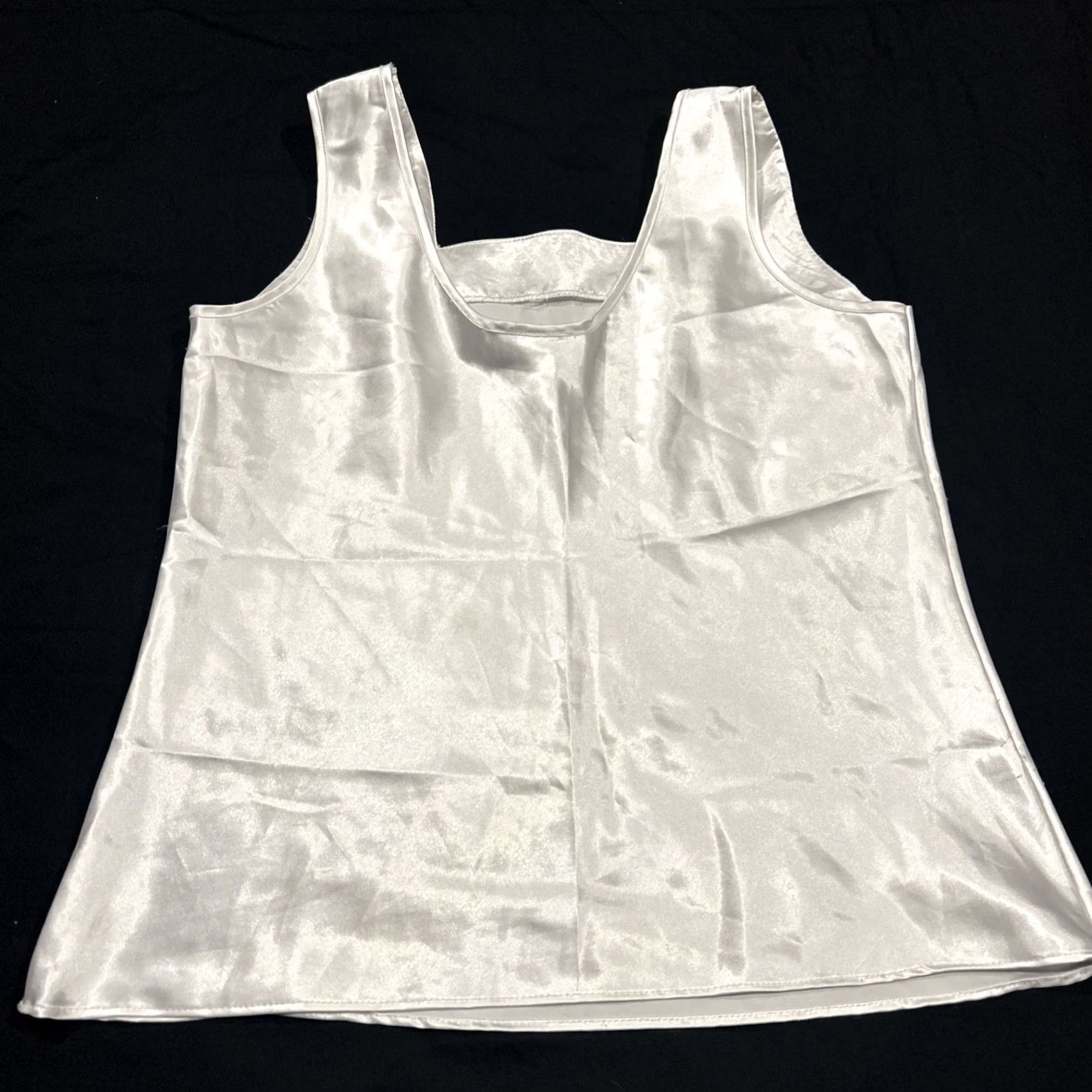 Vintage VINTAGE Wonder Maid Camisole Tank Shirt Womens M White Satin Trim Bodice Top A23 Size M / US 6-8 / IT 42-44 - 4 Thumbnail