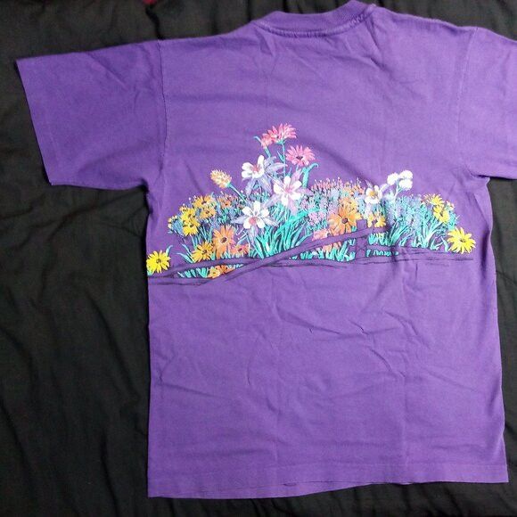 Vintage Vintage 90s Lifestyles Meadow Wildflowers Prairie T-Shirt Size US L / EU 52-54 / 3 - 6 Thumbnail