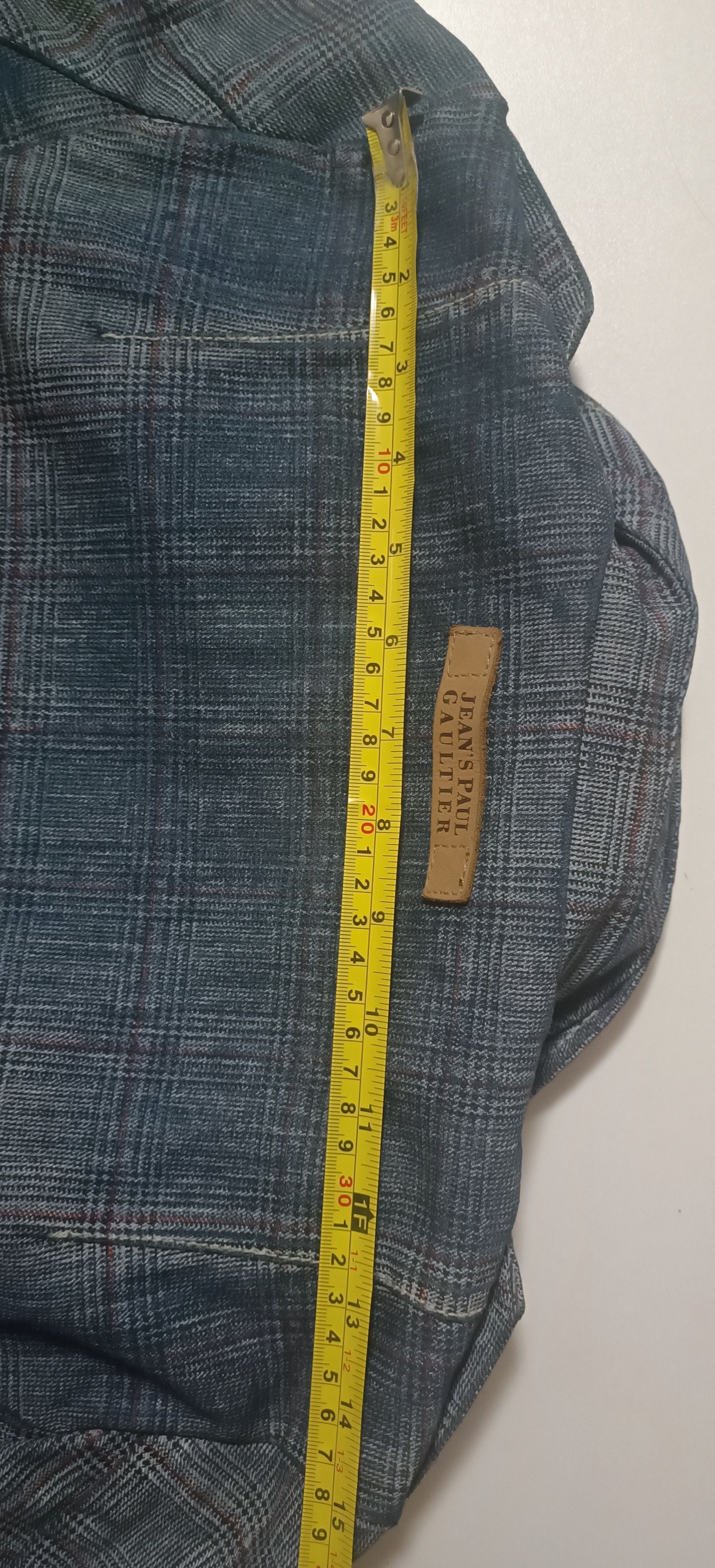Jean Paul Gaultier Blue denim jacket with tartan print Size L / US 10 / IT 46 - 19 Thumbnail