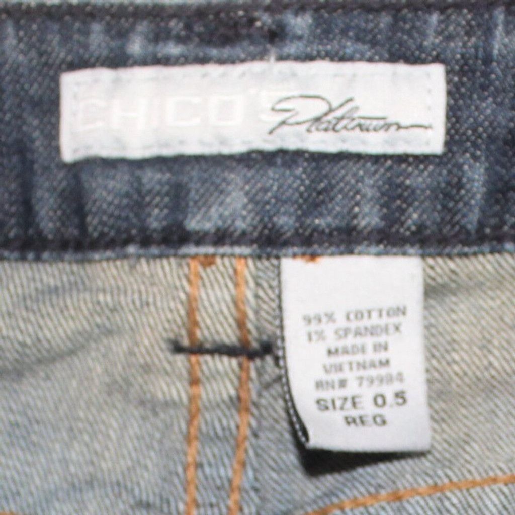 Chicos Chico's Platinum 0.5 Reg Boot Cut Jeans Size 27" / US 4 / IT 40 - 4 Thumbnail