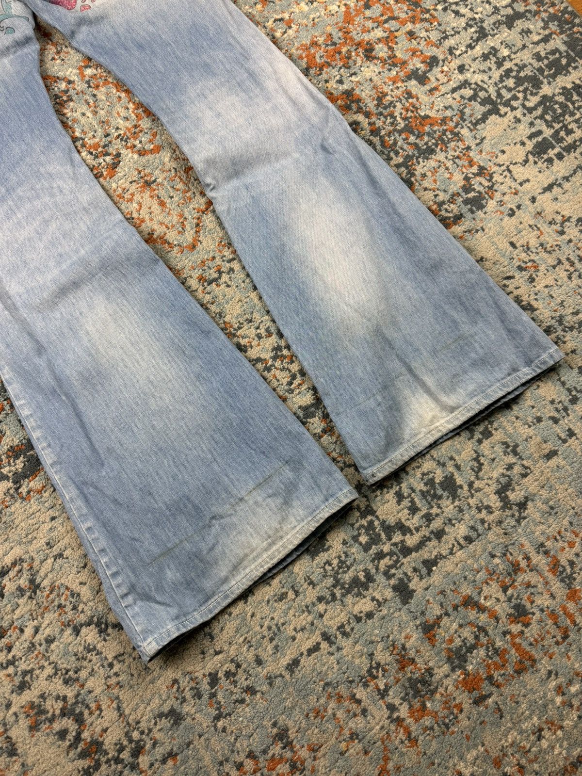 Japanese Brand Vintage Y2K Nolita bell bottom flared printed denim jeans Size 28" / US 6 / IT 42 - 5 Thumbnail