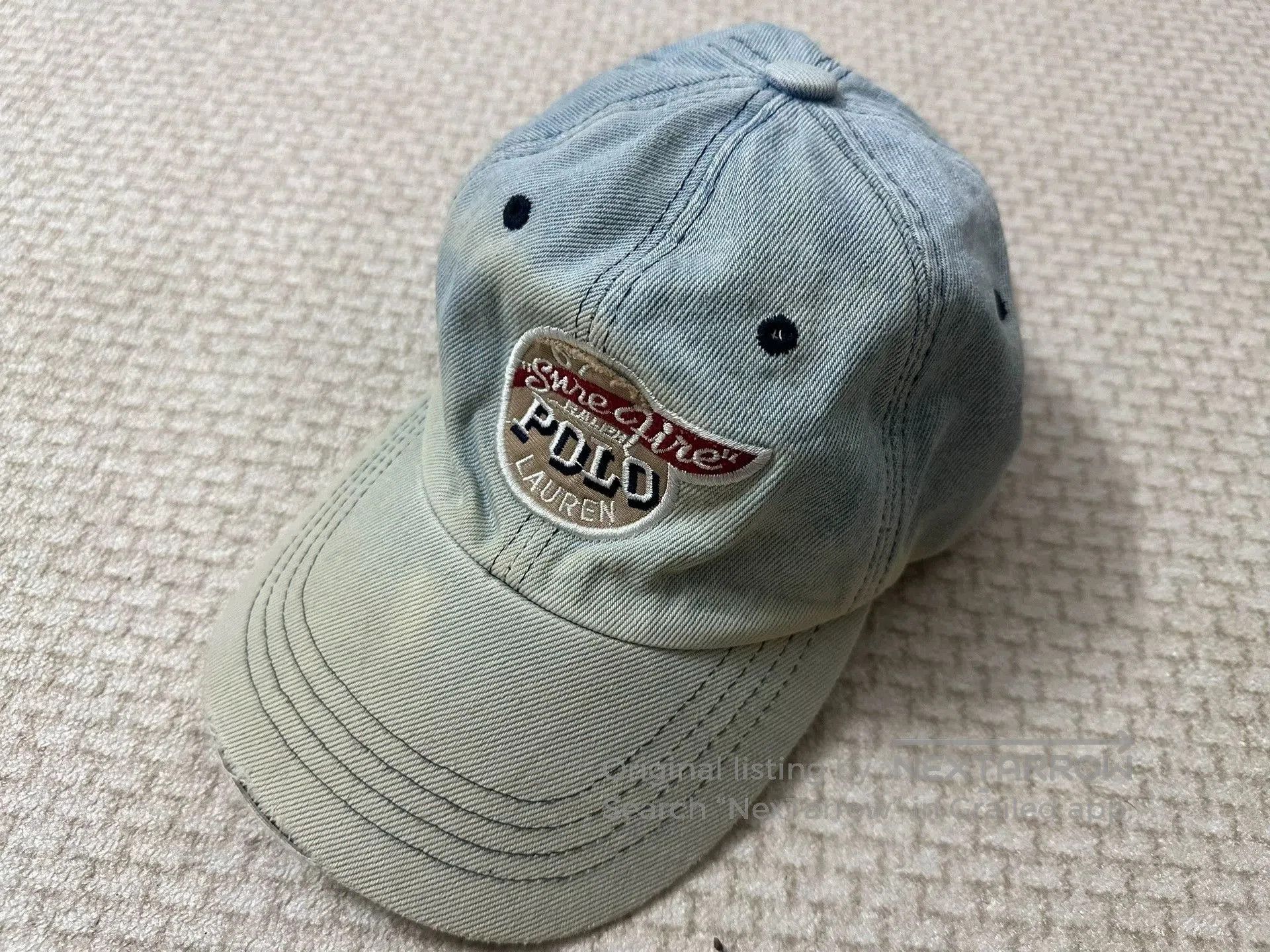 Polo Ralph Lauren Ralph Lauren 90s US Washed Denim Logo Cap. Size ONE SIZE - 1 Thumbnail