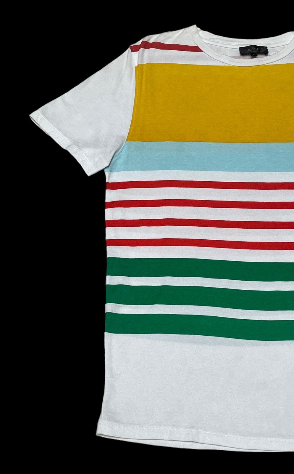 A.P.C. × Japanese Brand × Vintage Vintage Japanese Brand A.P.C Striped T-Shirt 2000s Size US L / EU 52-54 / 3 - 4 Thumbnail