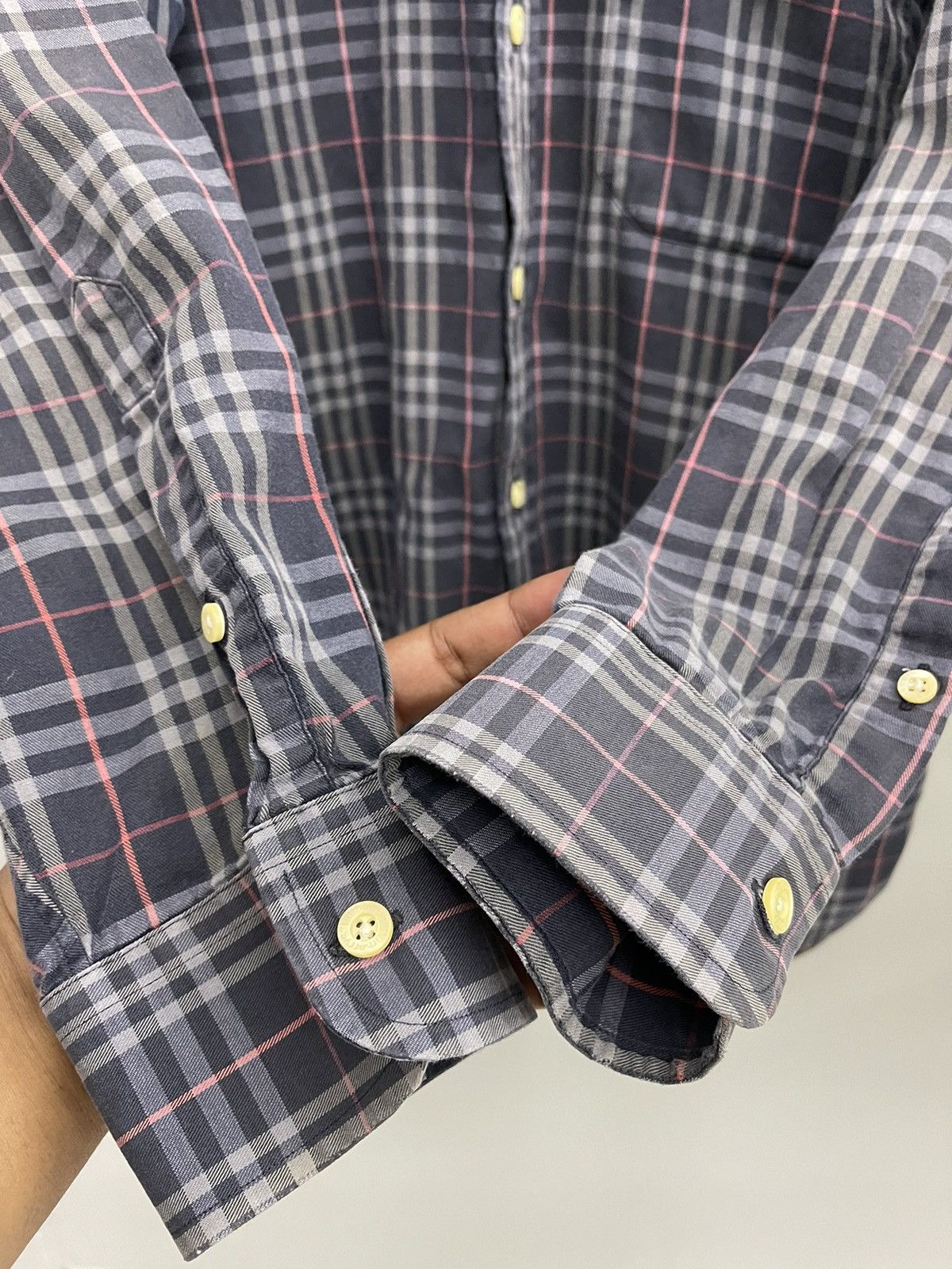 Burberry Vintage Burberrys Brit M Nova Check Long-Shirt Size US M / EU 48-50 / 2 - 2 Thumbnail