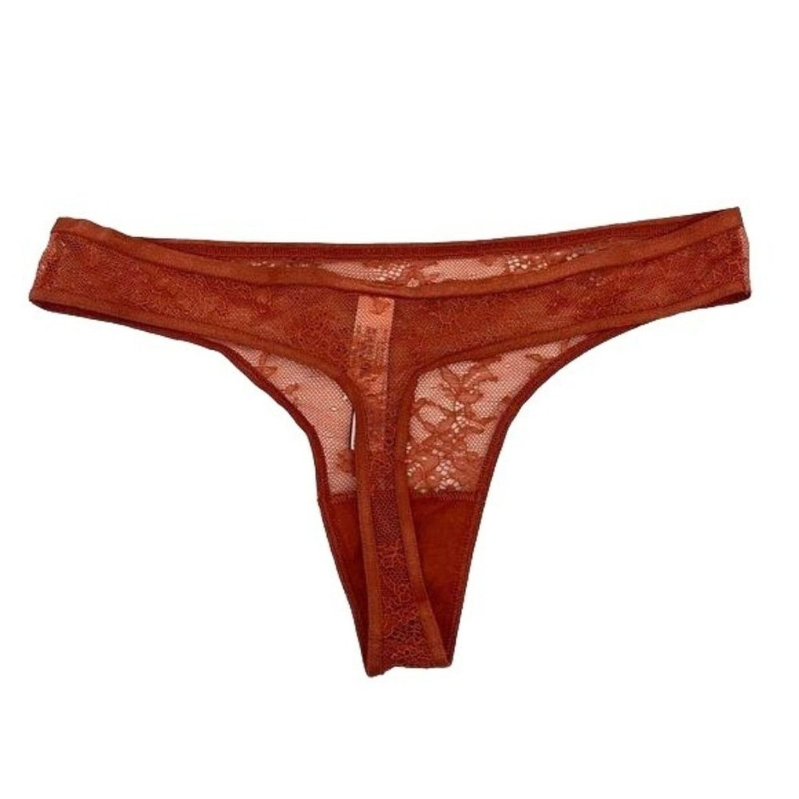 Victoria's Secret Victoria's Secret Chantilly Lace Thong Panty Medium Size ONE SIZE - 4 Thumbnail