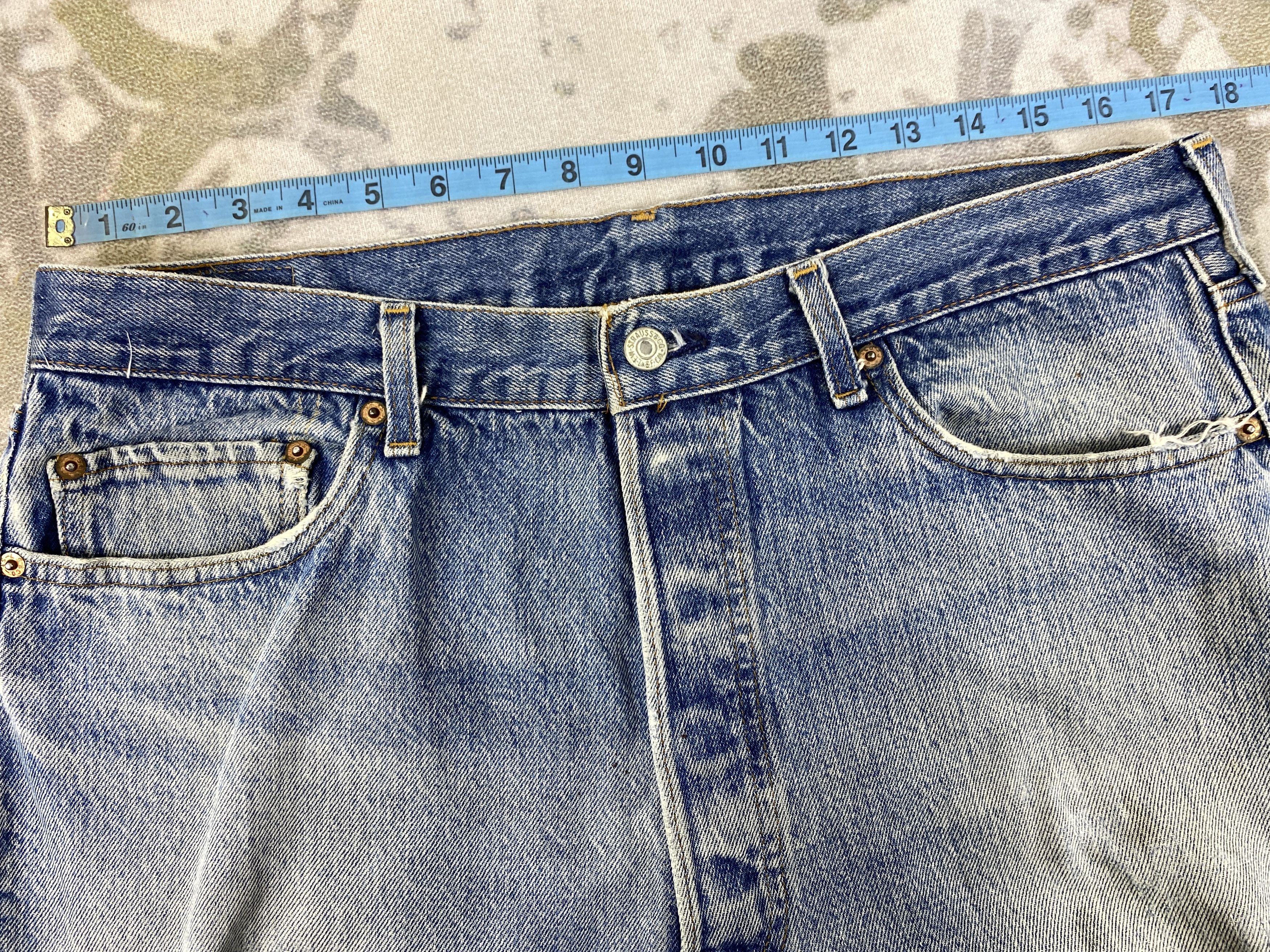 Levi's 80's Blue Wash Vintage Levi's 501 35x27.5 Denim -JN1592 Size US 35 - 5 Thumbnail