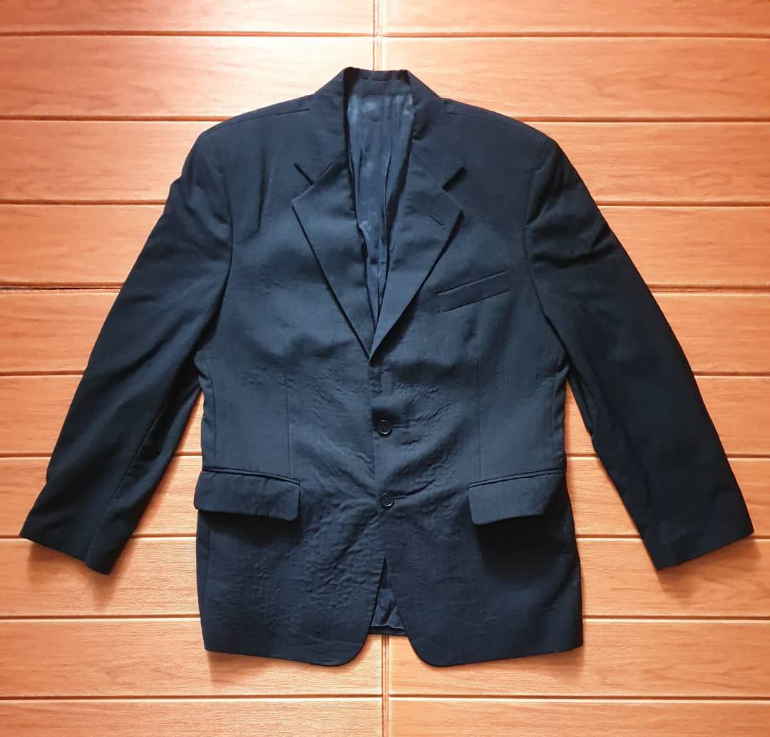 Yves Saint Laurent Yves Saint Laurent stripe blue coat Jacket Size US L / EU 52-54 / 3 - 1 Thumbnail