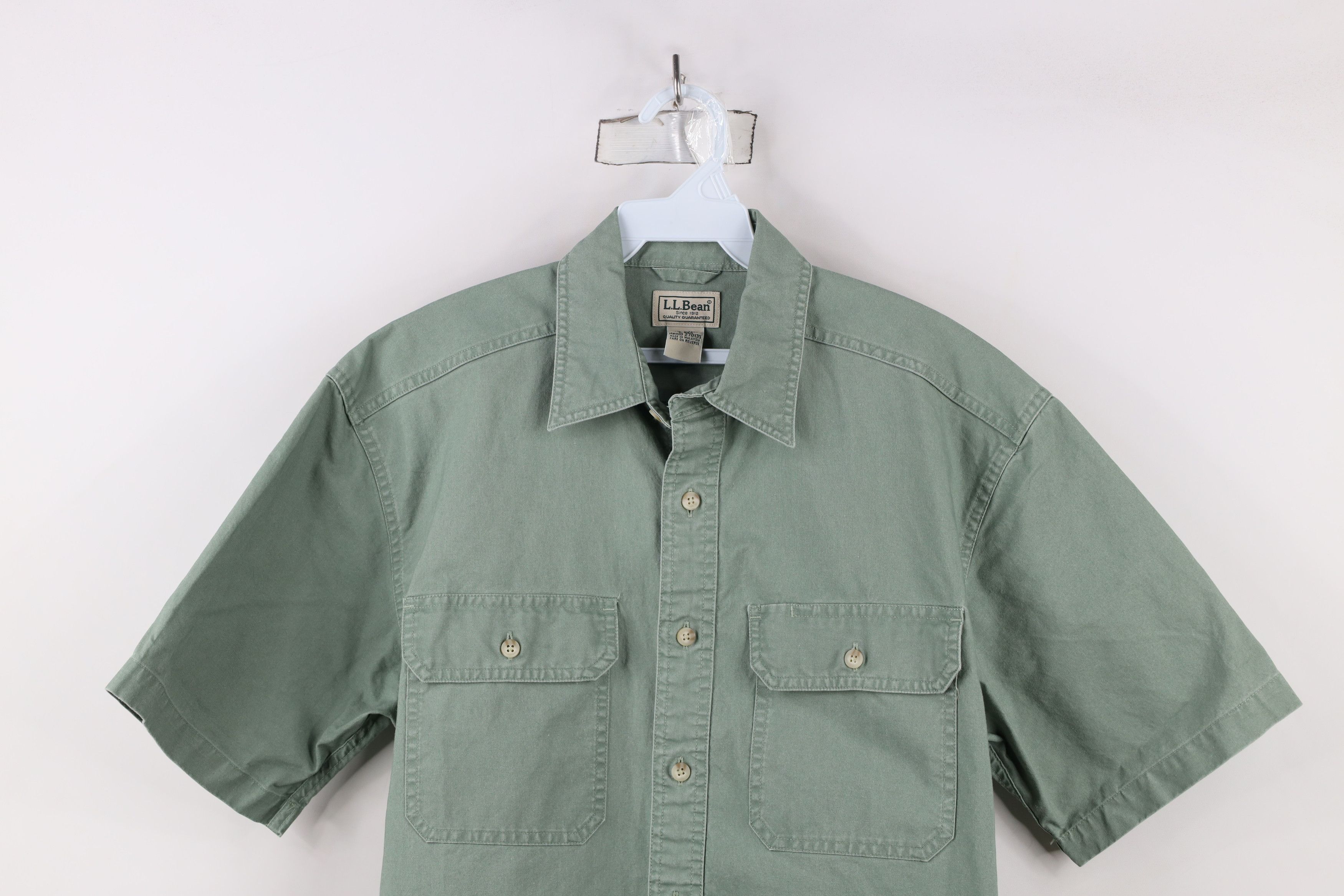 L.L. Bean × Vintage Vintage 90s LL Bean Safari Bush Collared Button Shirt Green Size US S / EU 44-46 / 1 - 2 Thumbnail