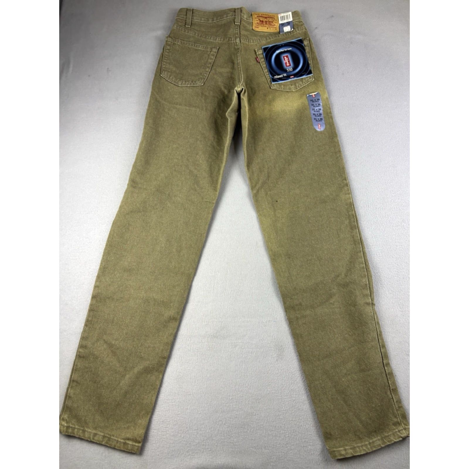 Levi's VINTAGE Levi’s 550 Jeans Men 31x36 Green Relaxed Fit 90s Size US 31 - 5 Thumbnail
