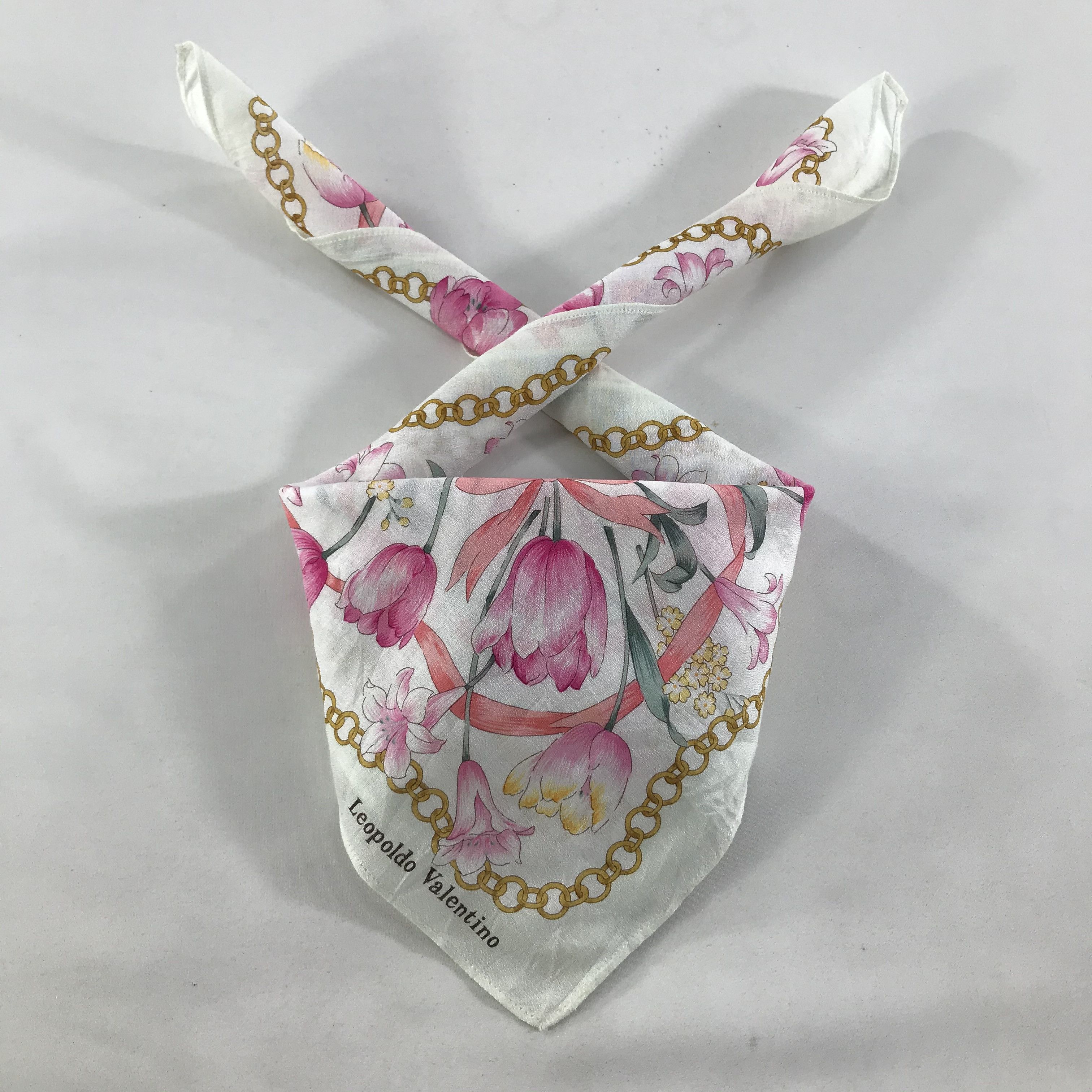 Vintage Leopoldo Valentino Bandana / Handkerchief/Neckerchief -S1517 Size ONE SIZE - 3 Thumbnail
