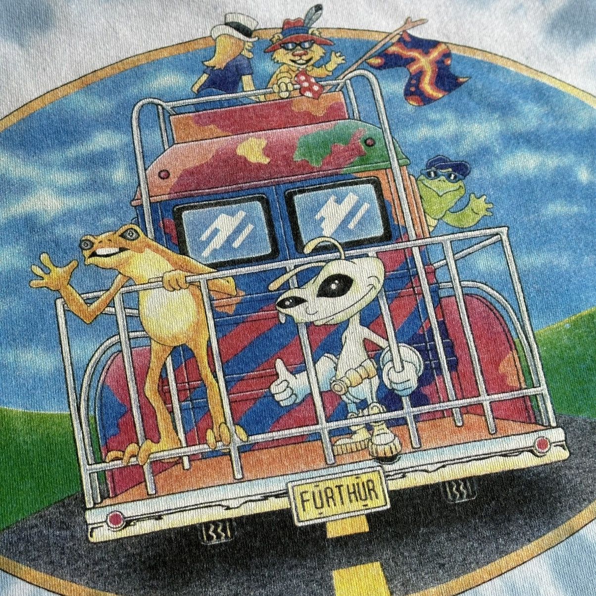 Grateful Dead Vintage 1996 Grateful Dead Furthur Bus Kesey Pranksters Tee Size US L / EU 52-54 / 3 - 8 Thumbnail
