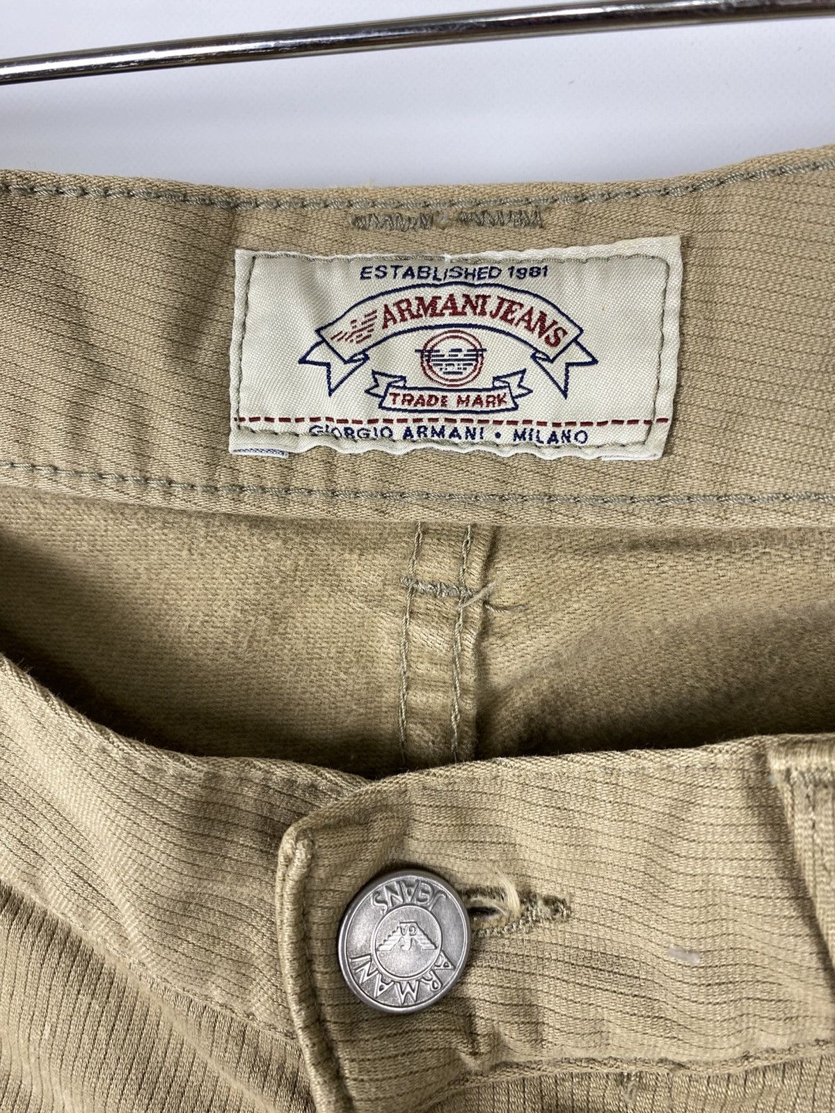 Armani Armani Jeans Vintage 1980s Twill Pants Cotton size 32 Size US 32 / EU 48 - 4 Thumbnail