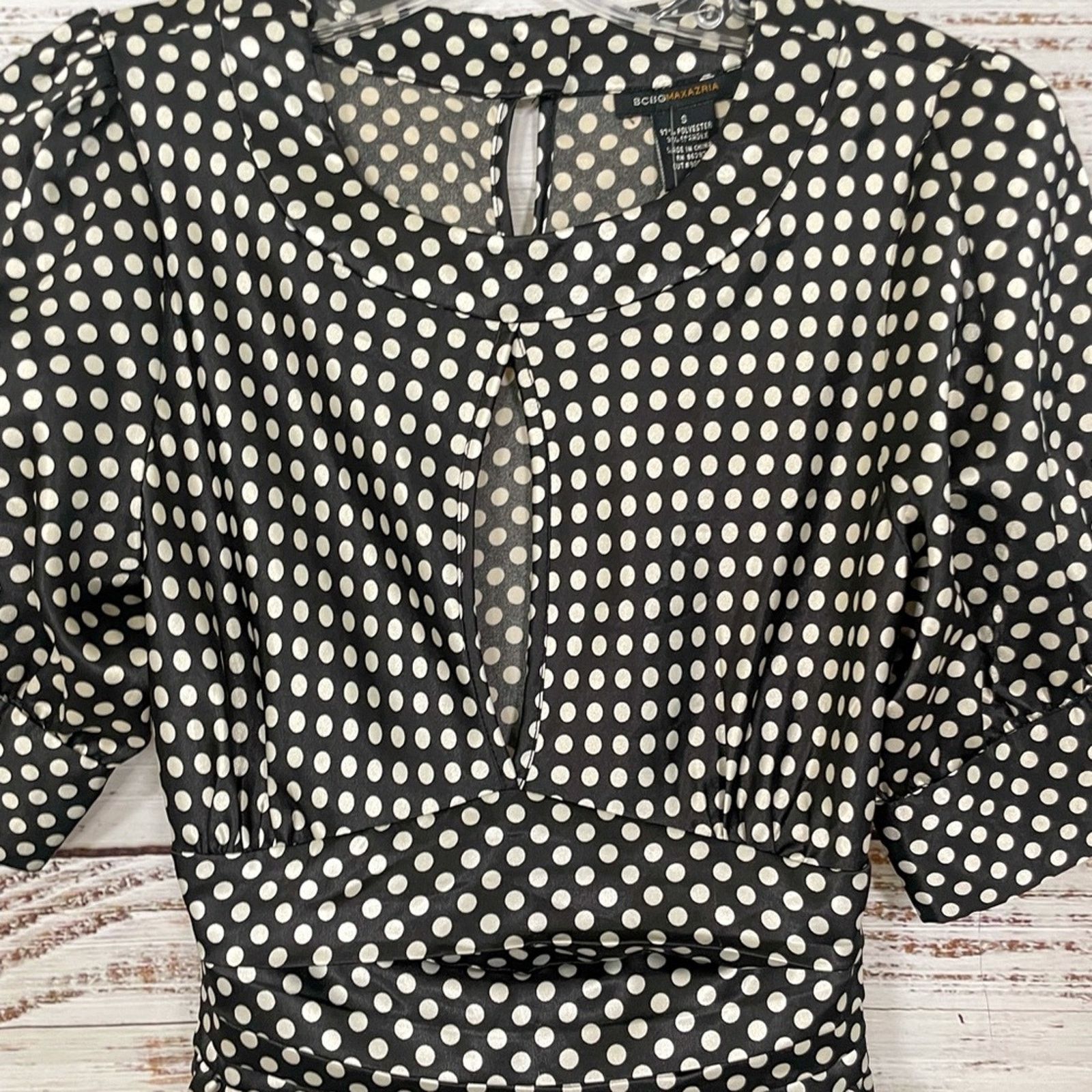 Bcbgmaxazria BCBGMAXAZRIA Polka Dot Dress, EUC, Size Small, MSRP $179 Size S / US 4 / IT 40 - 2 Thumbnail