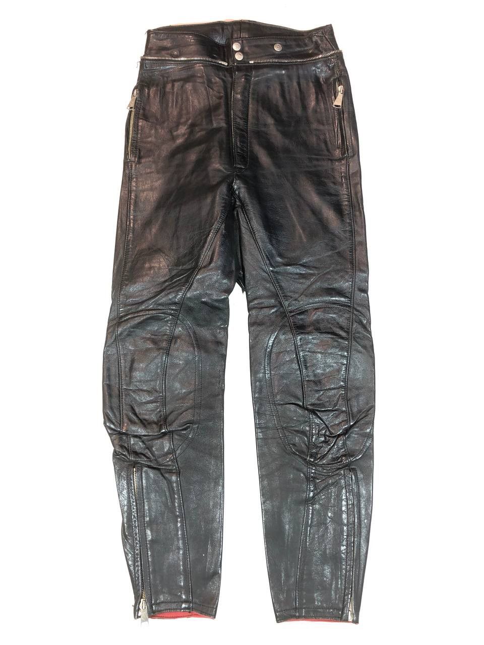 Harro Vintage Leather Moto Biker Pants