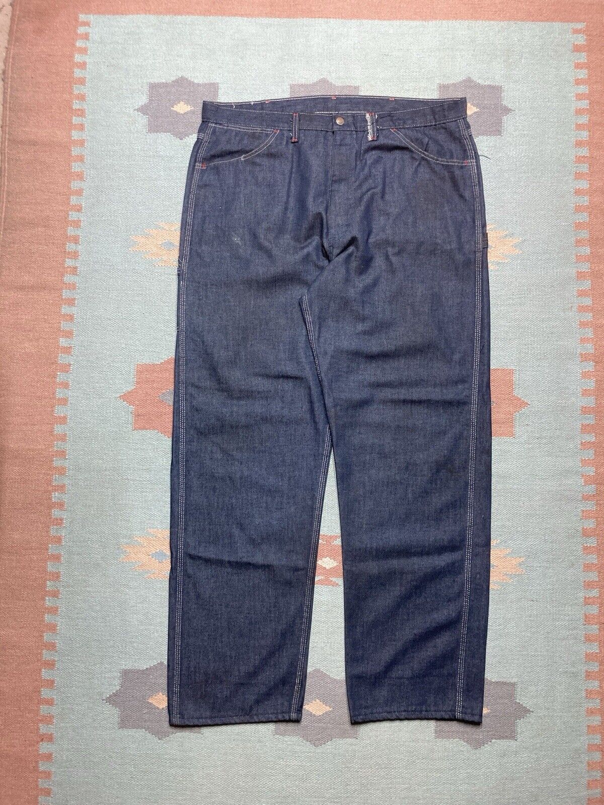 Vintage VTG Montgomery ward carpenter jeans dark wash denim 40x33 Size US 40 / EU 56 - 5 Thumbnail