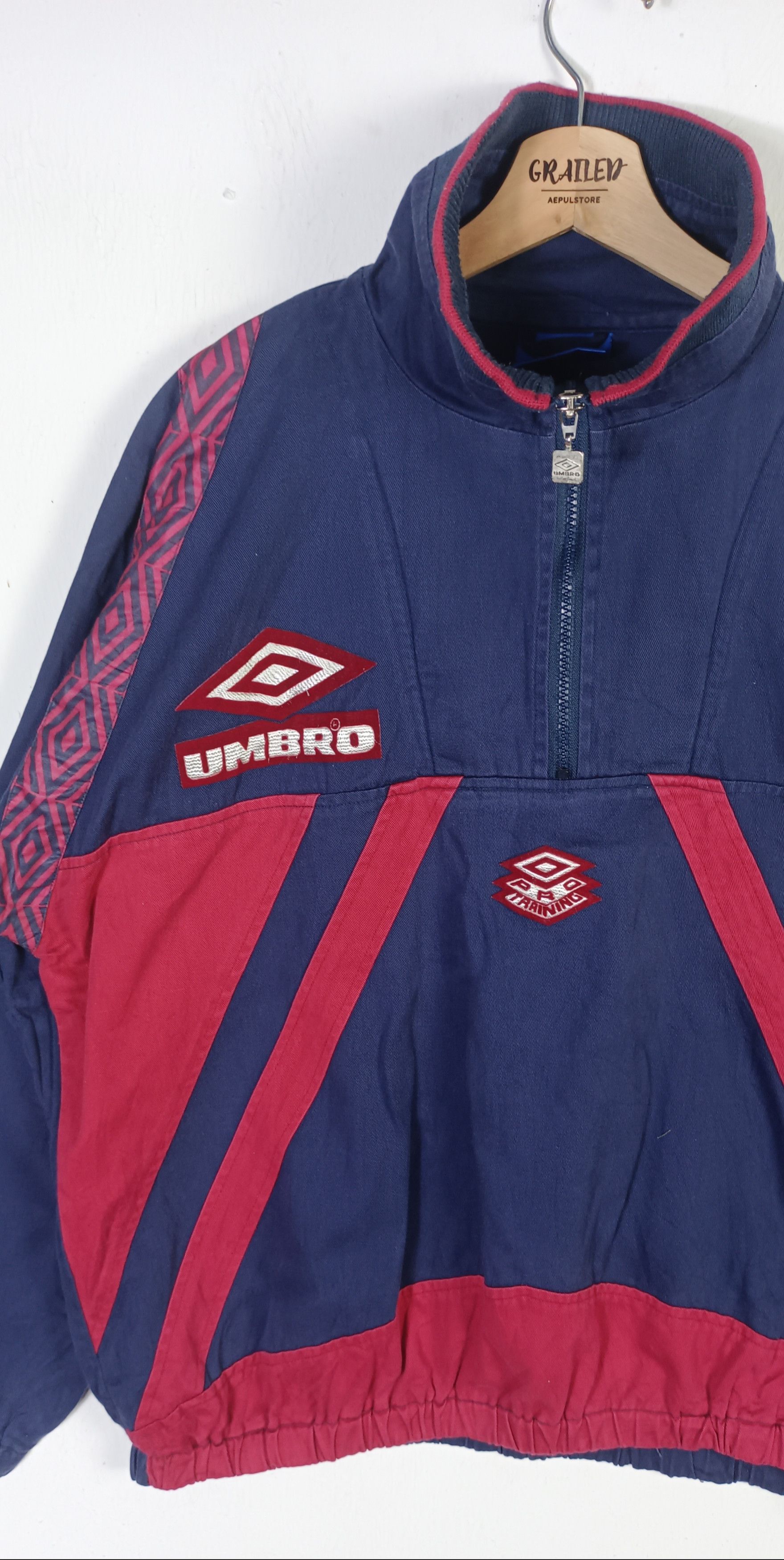 Umbro Vintage 90s🔥 UMBRO Football Pro Training Hafl Zipper Size US XXL / EU 58 / 5 - 3 Thumbnail